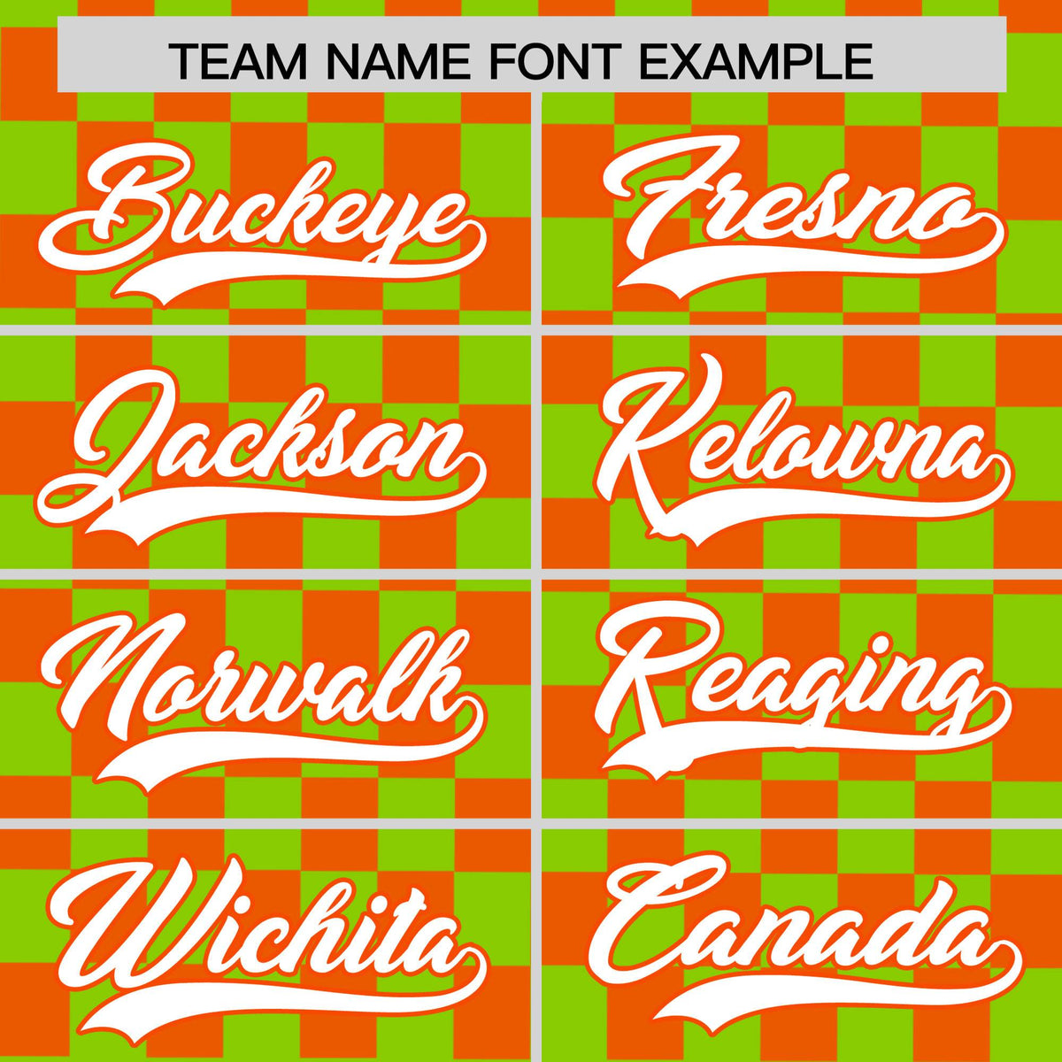 Custom Neon Green Orange Personalized Plaid Fashion Design Authentic Baseball Jersey