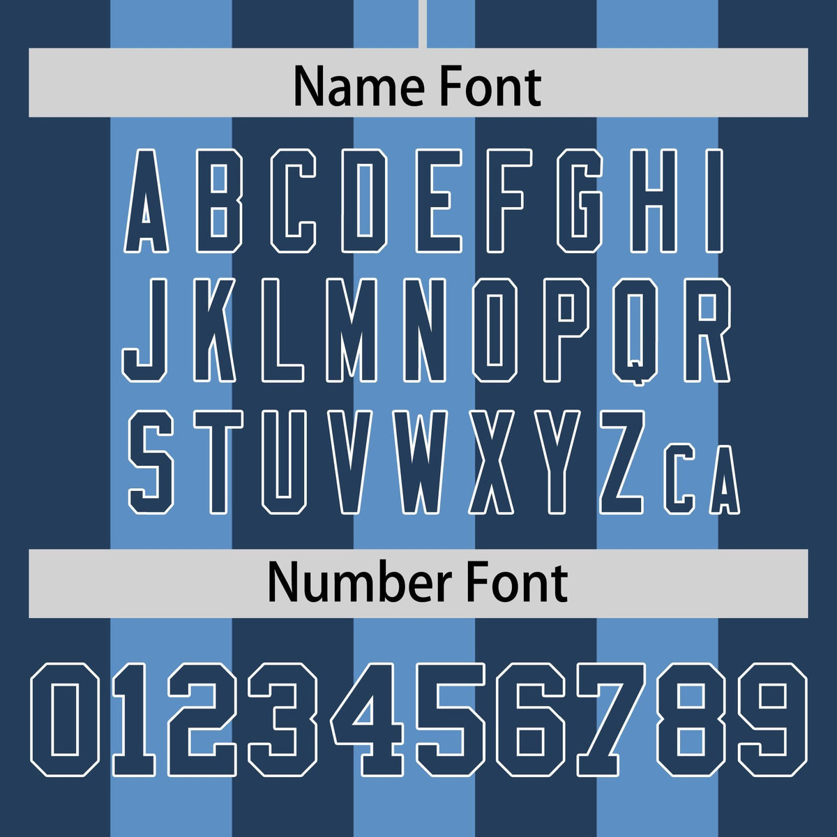 Custom Light Blue Midnight Blue Thick Stripe Fashion Authentic Baseball jersey | KXKSHOP