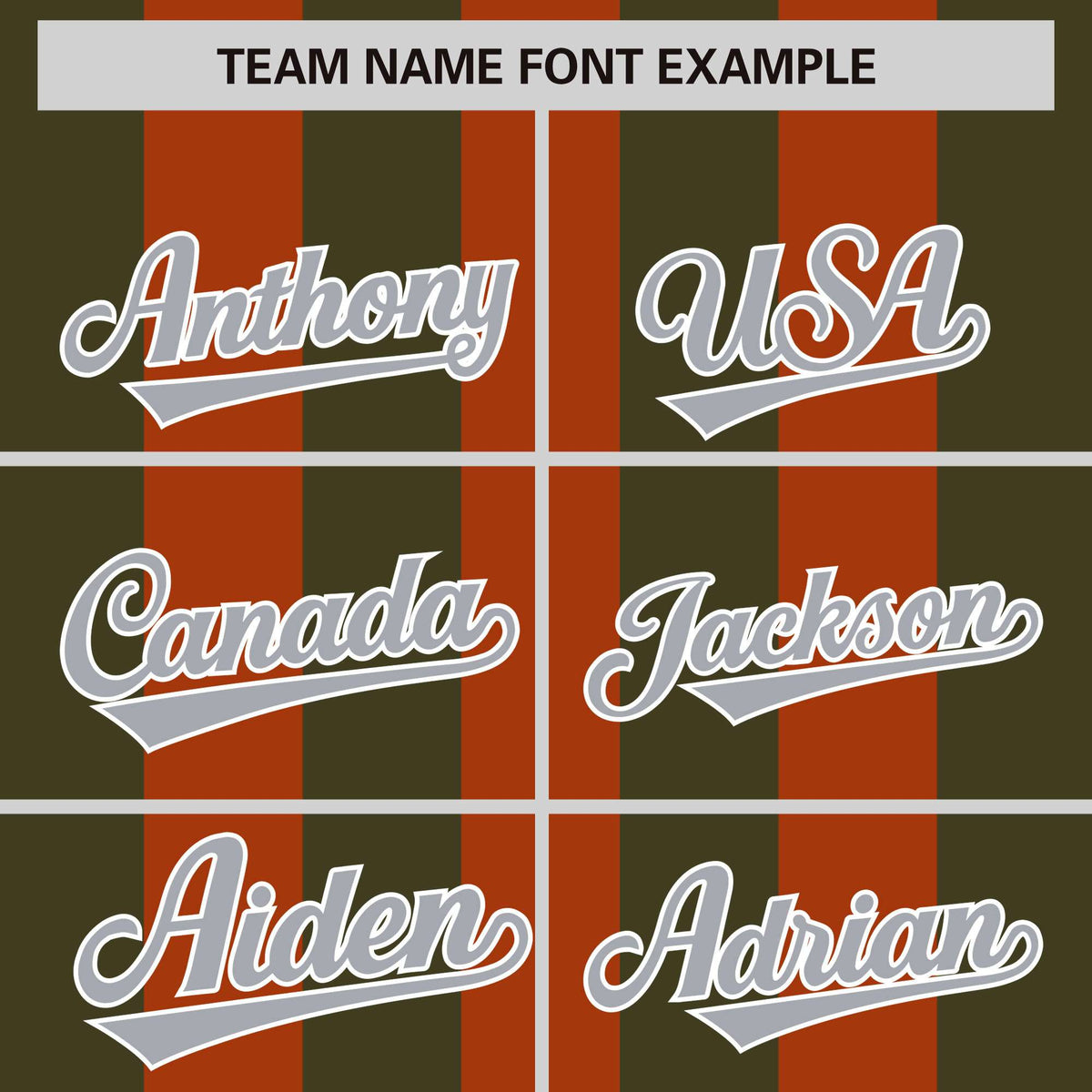 Custom Texas Orange Olive Thick Stripe Fashion Authentic Baseball jersey | KXKSHOP