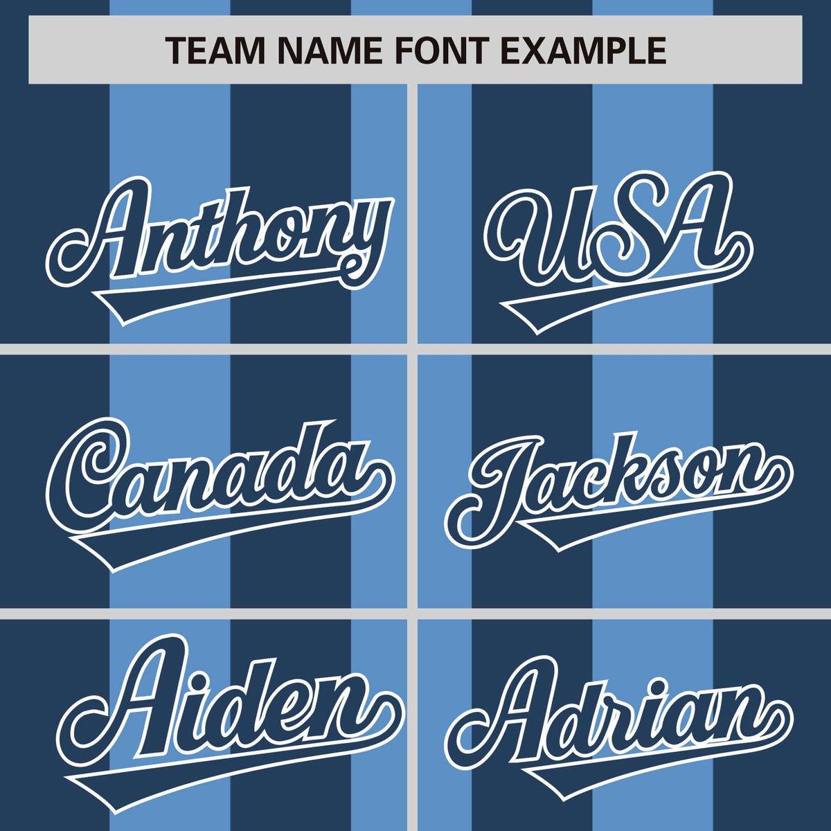 Custom Light Blue Midnight Blue Thick Stripe Fashion Authentic Baseball jersey | KXKSHOP