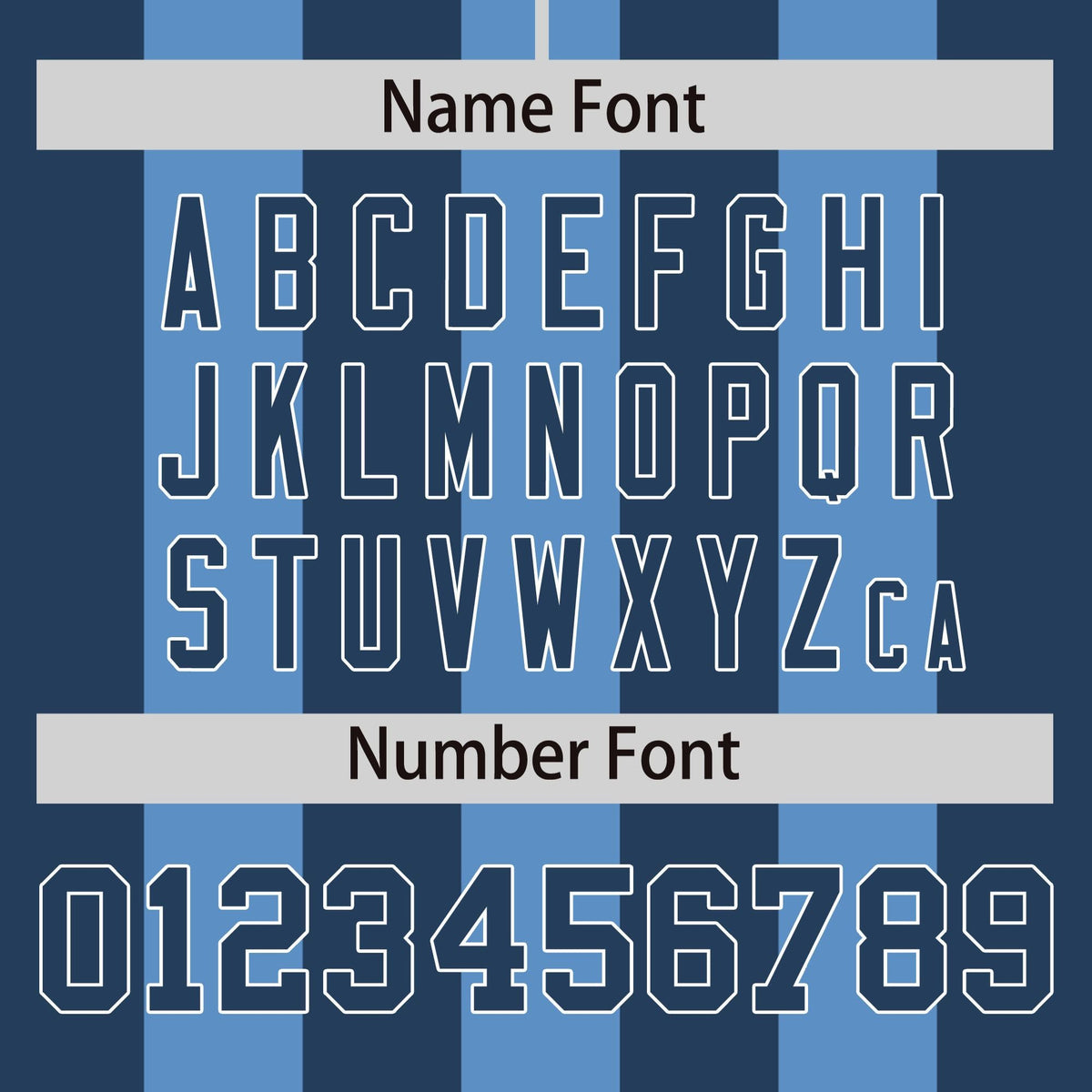 Custom Light Blue Midnight Blue Thick Stripe Fashion Authentic Baseball jersey | KXKSHOP