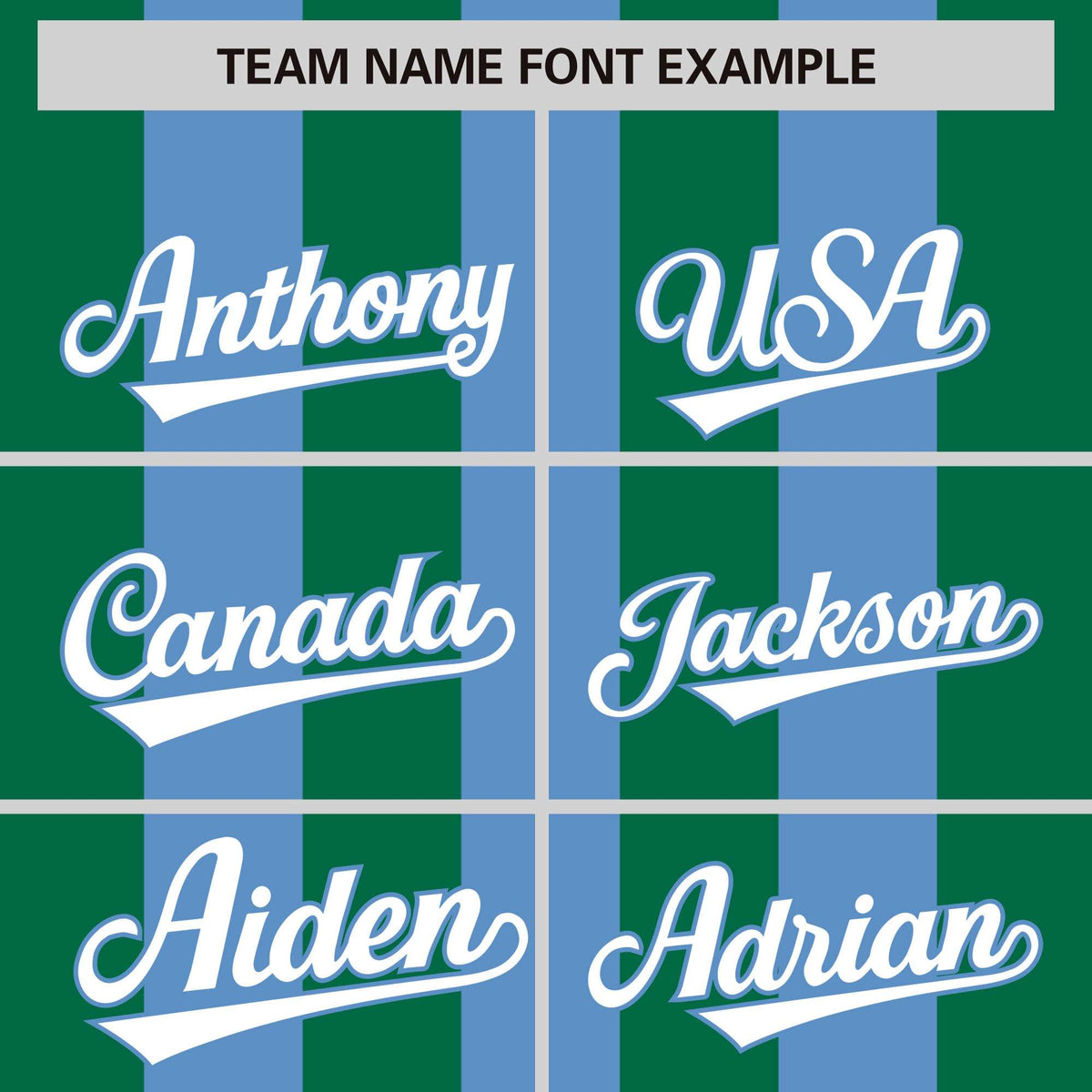 Custom Light Blue Kelly Green Thick Stripe Fashion Authentic Baseball jersey | KXKSHOP