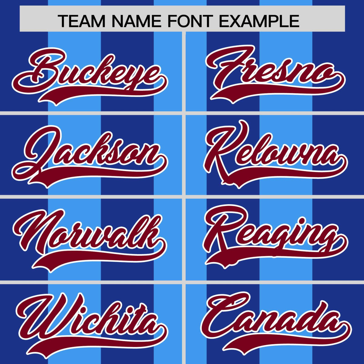 Custom Powder Blue Royal Thick Stripe Fashion Authentic Baseball jersey | KXKSHOP