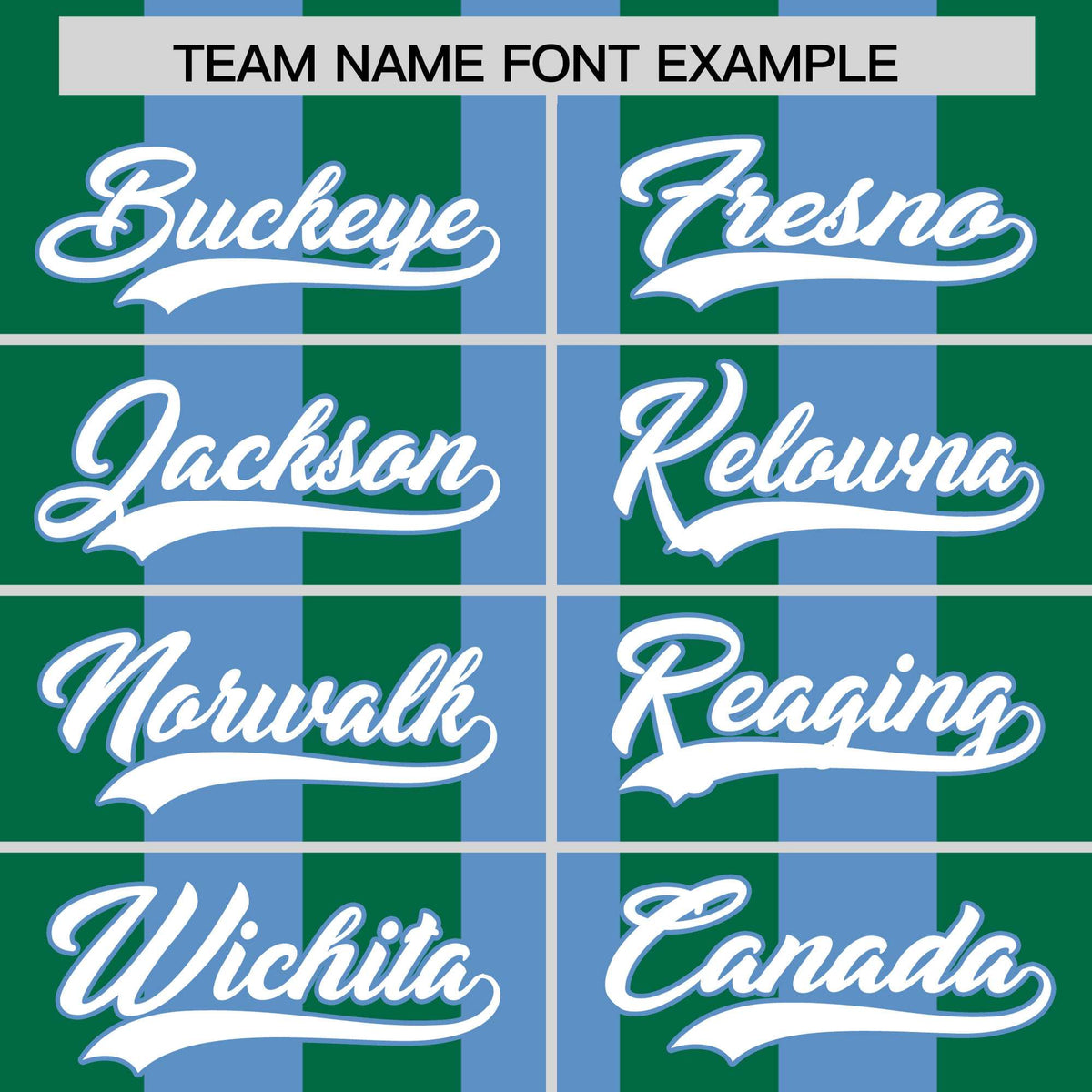 Custom Light Blue Kelly Green Thick Stripe Fashion Authentic Baseball jersey | KXKSHOP