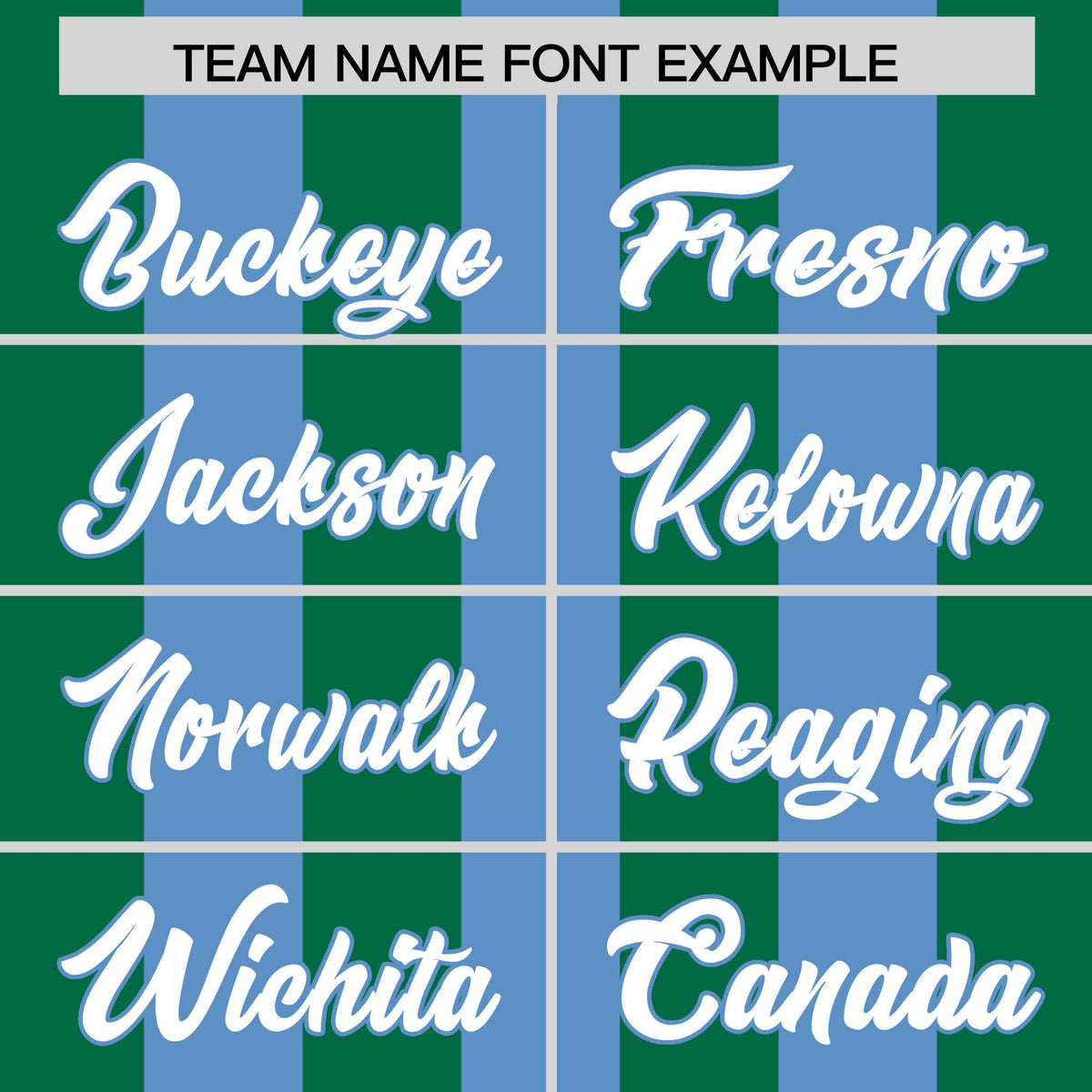 Custom Light Blue Kelly Green Thick Stripe Fashion Authentic Baseball jersey | KXKSHOP