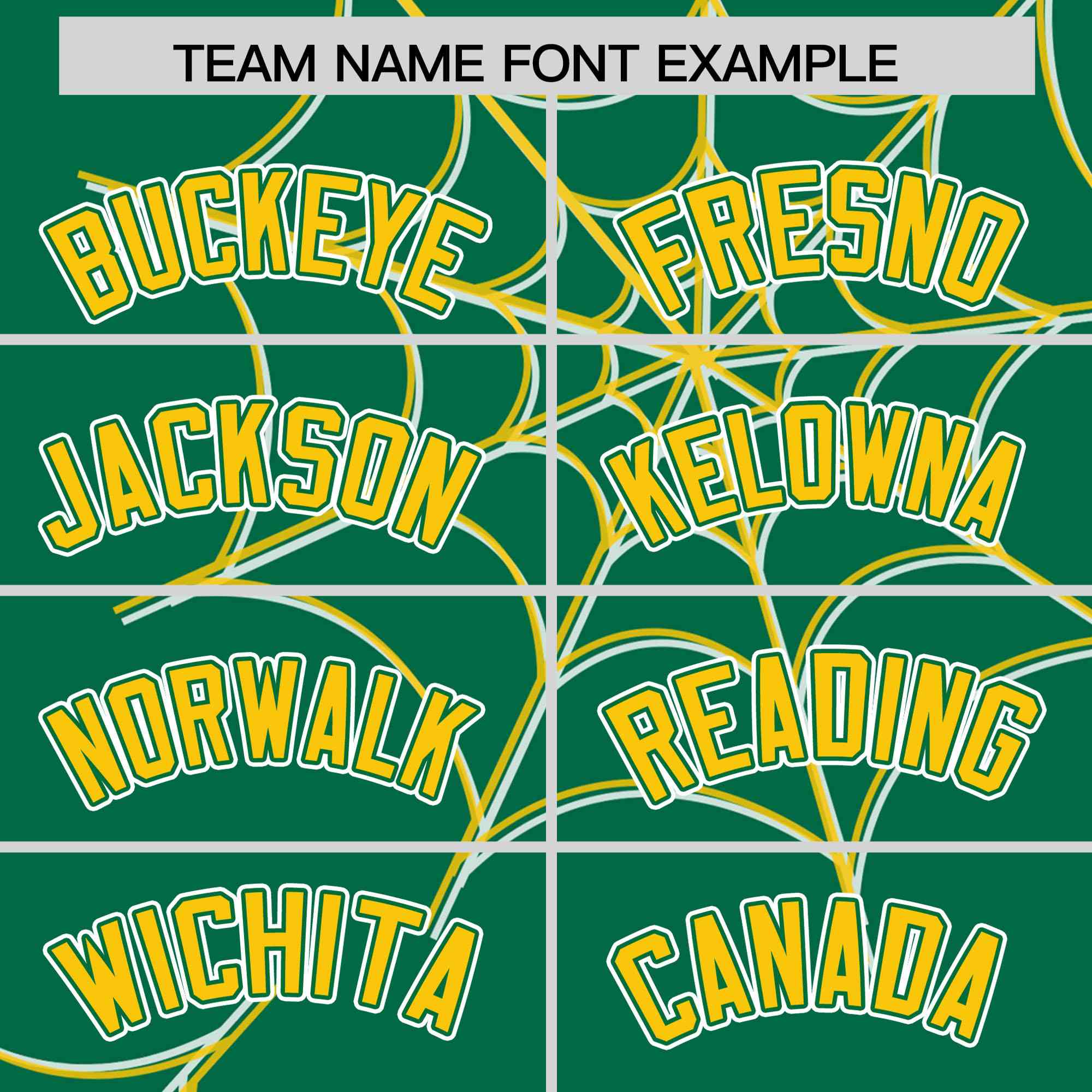 Custom Kelly Green-Gold Spider Web Pattern Raglan Sleeves Authentic Baseball Jersey | KXKSHOP