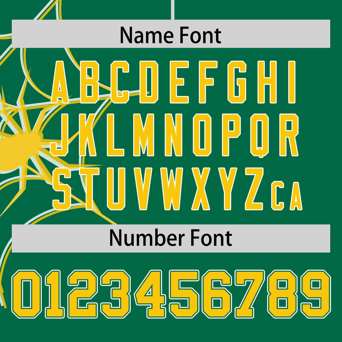 Custom Kelly Green-Gold Spider Web Pattern Raglan Sleeves Authentic Baseball Jersey | KXKSHOP