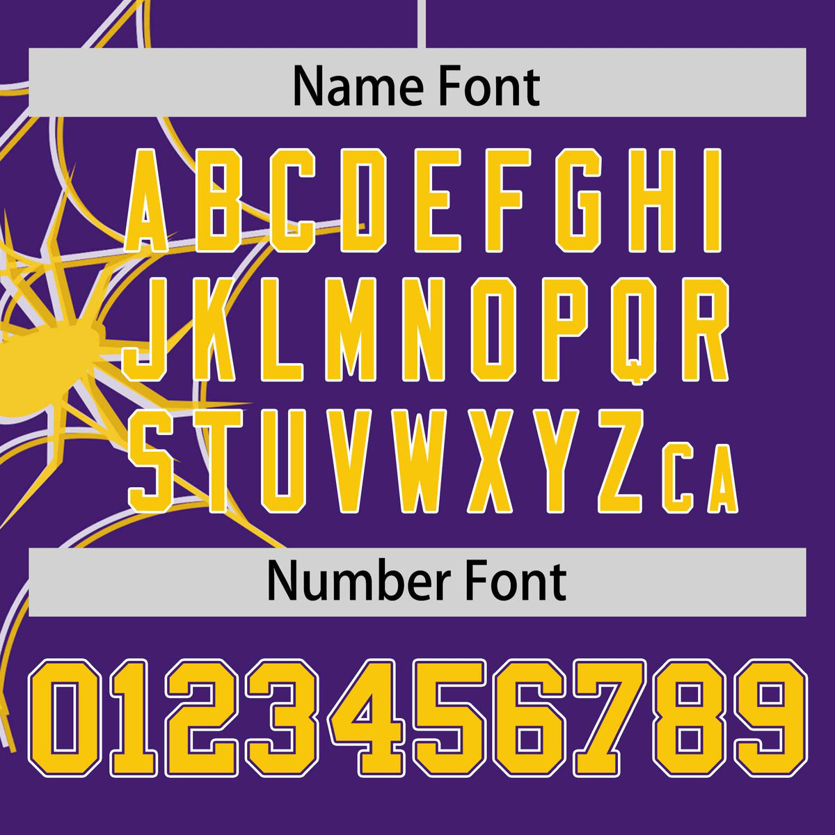 Custom Purple-Gold Spider Web Pattern Raglan Sleeves Authentic Baseball Jersey | KXKSHOP