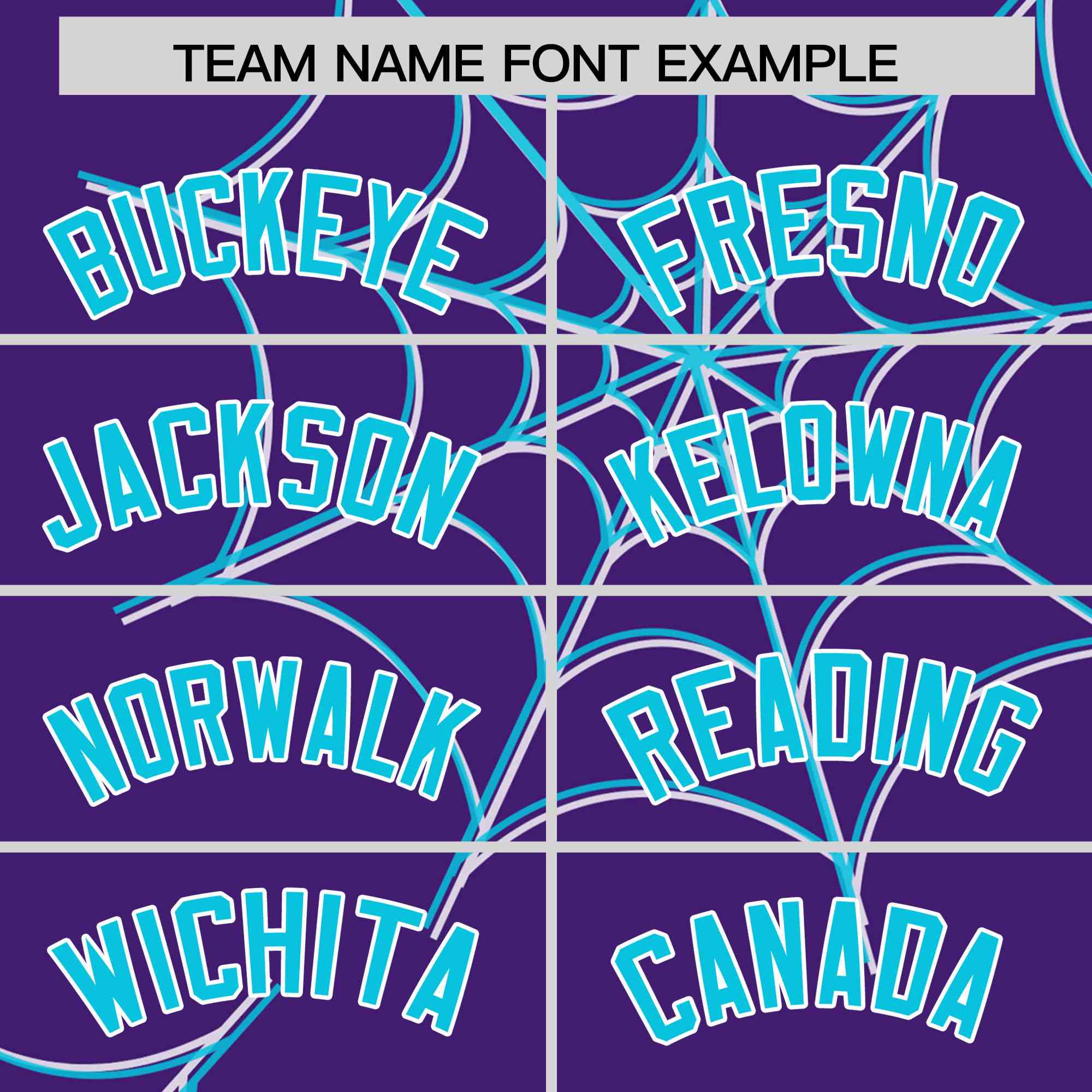 Custom Purple-Sky Blue Spider Web Pattern Raglan Sleeves Authentic Baseball Jersey | KXKSHOP