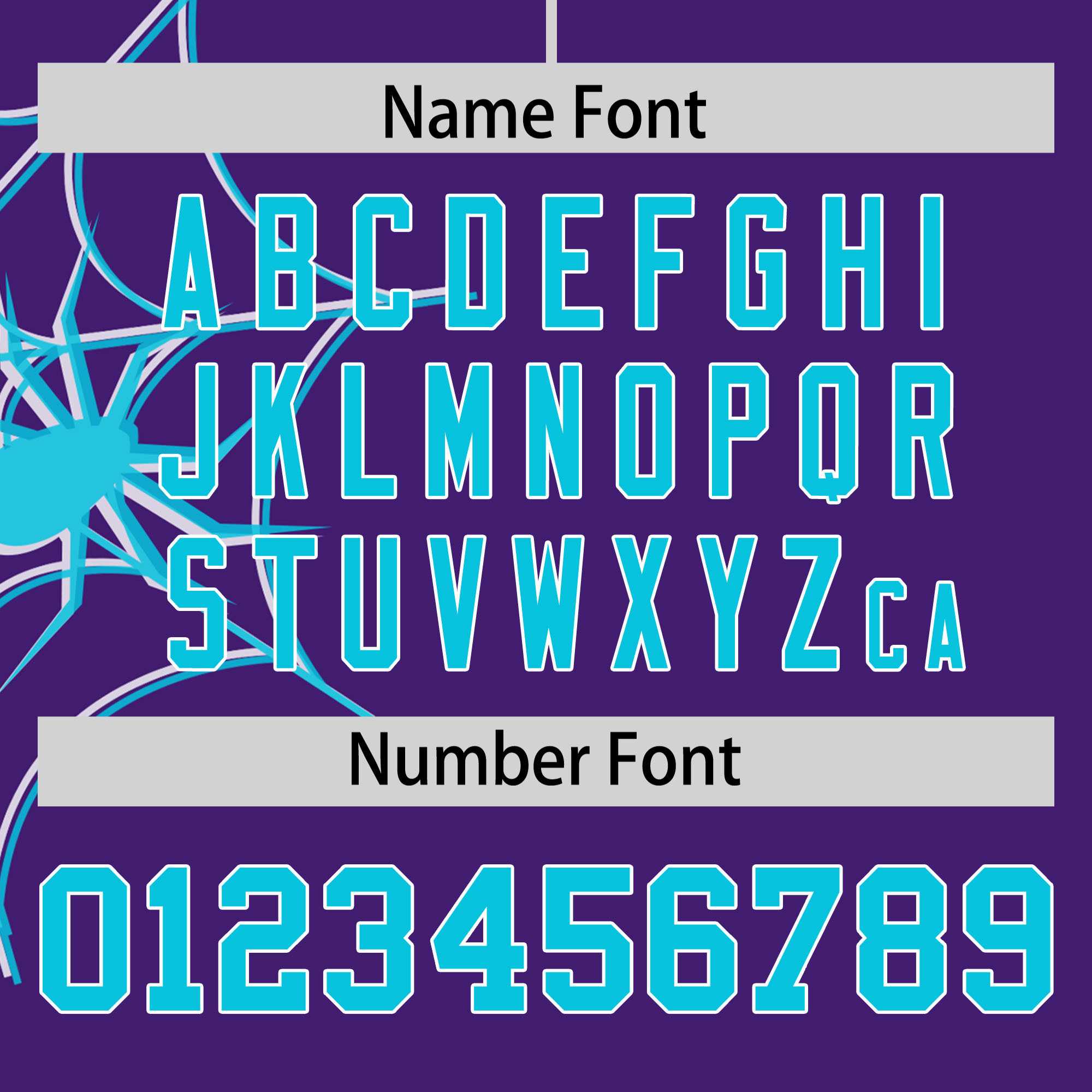 Custom Purple-Sky Blue Spider Web Pattern Raglan Sleeves Authentic Baseball Jersey | KXKSHOP