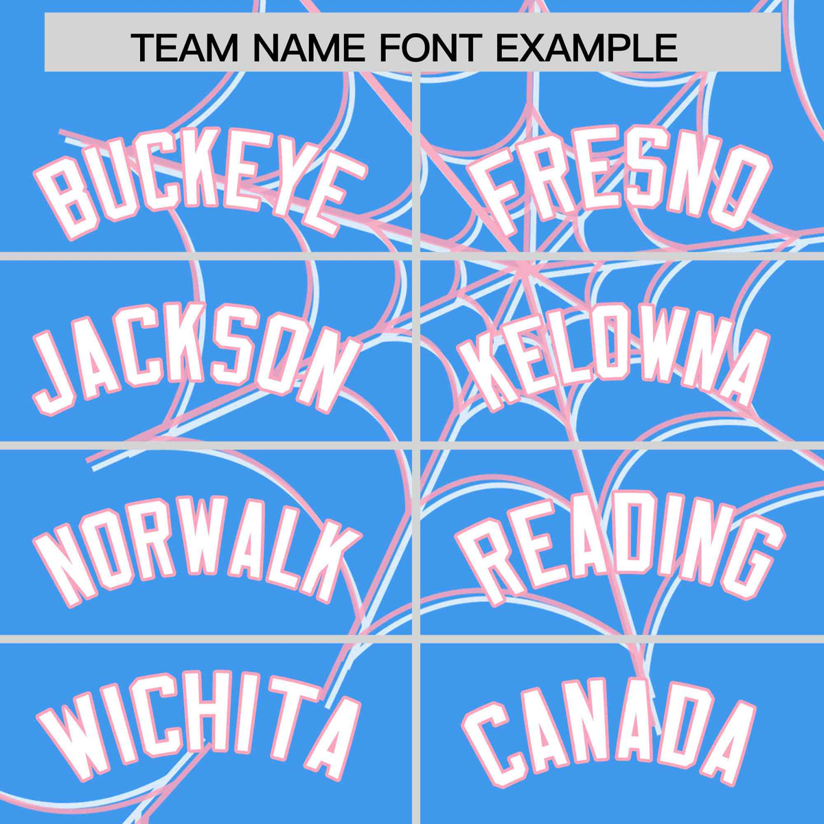 Custom Powder Blue-Light Pink Spider Web Pattern Raglan Sleeves Authentic Baseball Jersey | KXKSHOP