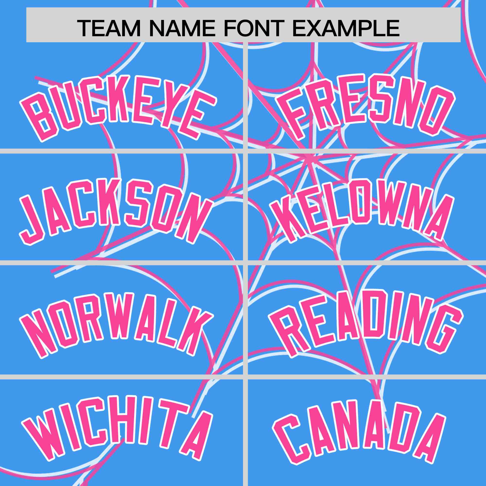 Custom Powder Blue-Pink Spider Web Pattern Raglan Sleeves Authentic Baseball Jersey | KXKSHOP