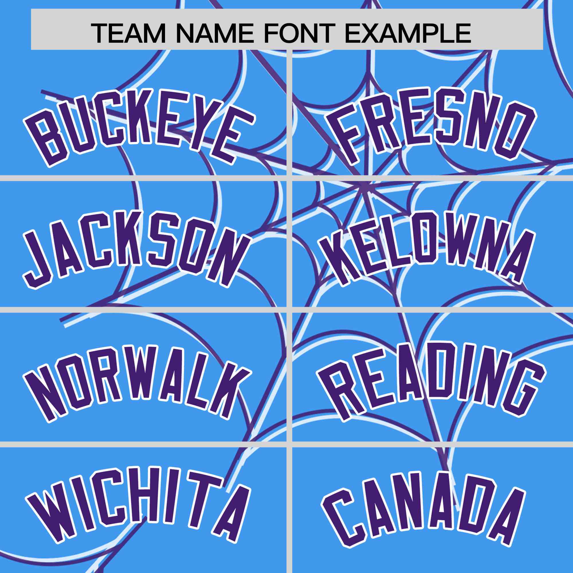 Custom Powder Blue-Purple Spider Web Pattern Raglan Sleeves Authentic Baseball Jersey | KXKSHOP