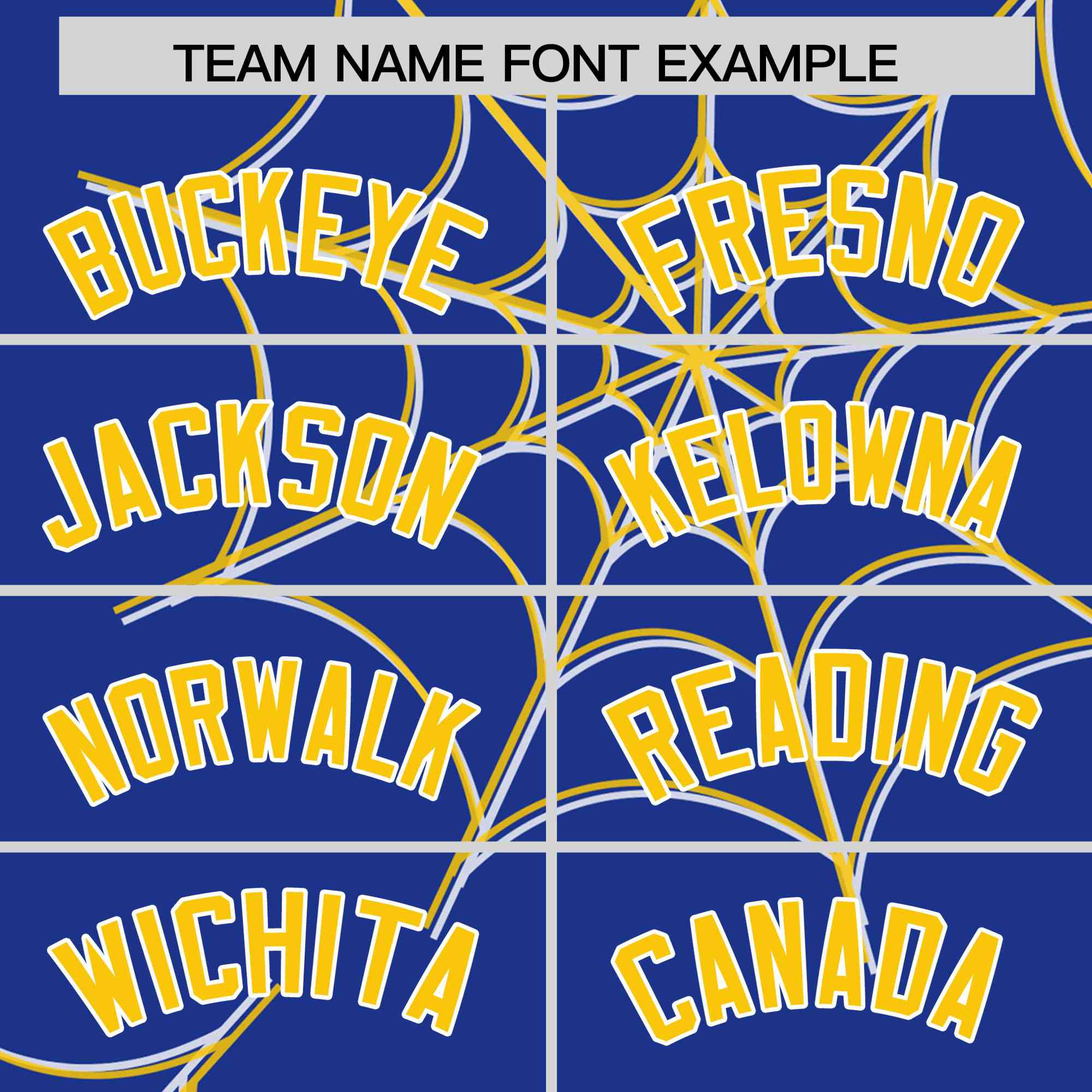 Custom Royal-Gold Spider Web Pattern Raglan Sleeves Authentic Baseball Jersey | KXKSHOP