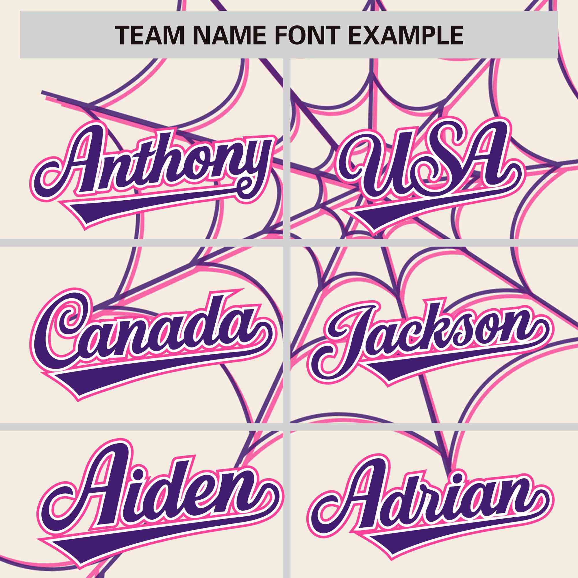 Custom Cream-Purple Spider Web Pattern Raglan Sleeves Authentic Baseball Jersey | KXKSHOP