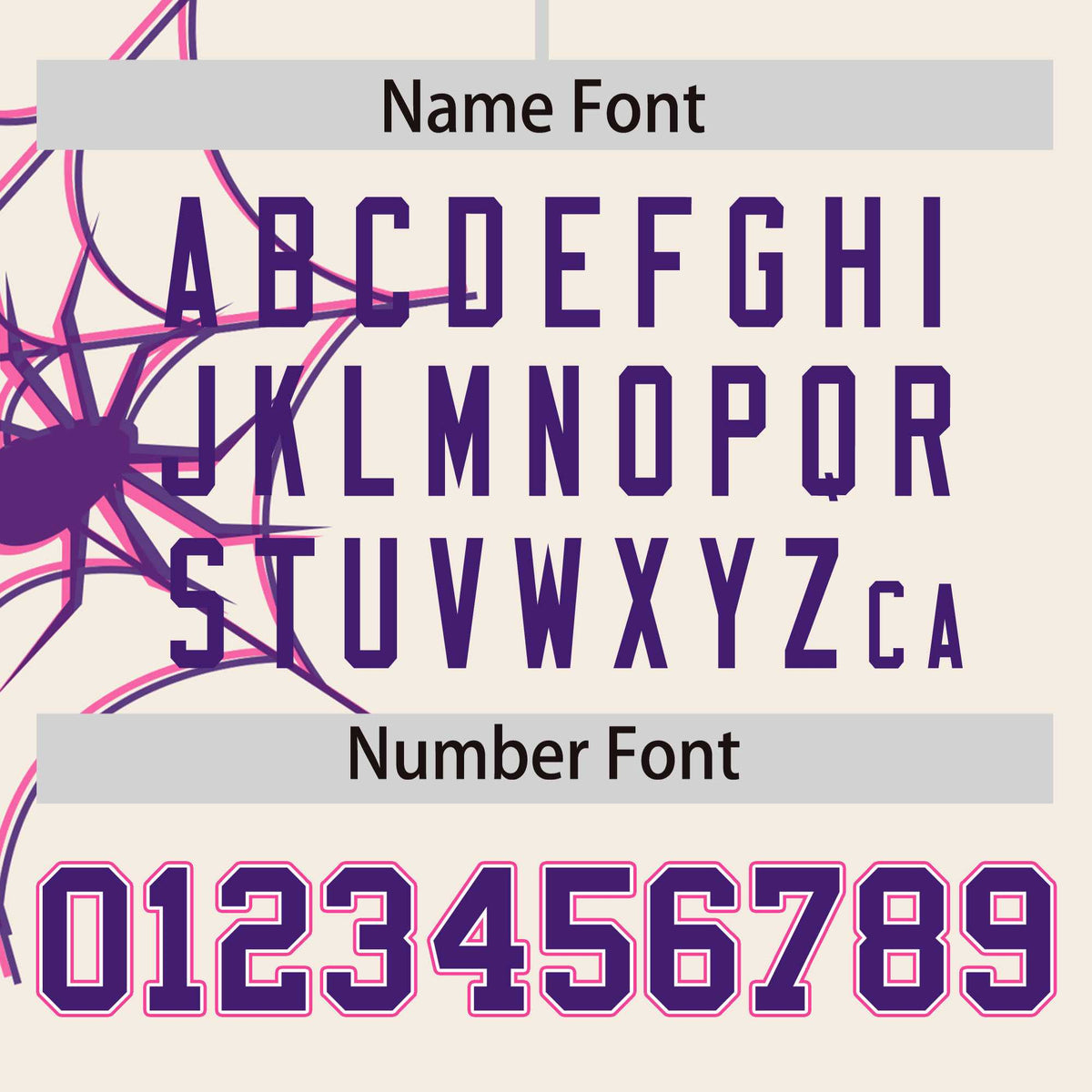 Custom Cream-Purple Spider Web Pattern Raglan Sleeves Authentic Baseball Jersey | KXKSHOP