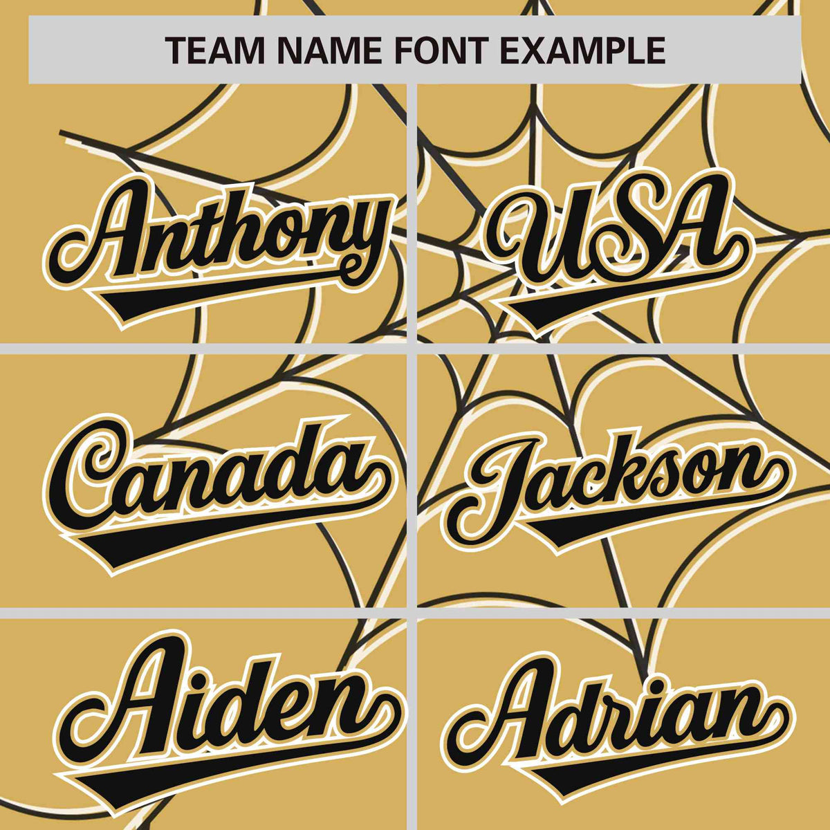 Custom Old Gold-Black Spider Web Pattern Raglan Sleeves Authentic Baseball Jersey | KXKSHOP