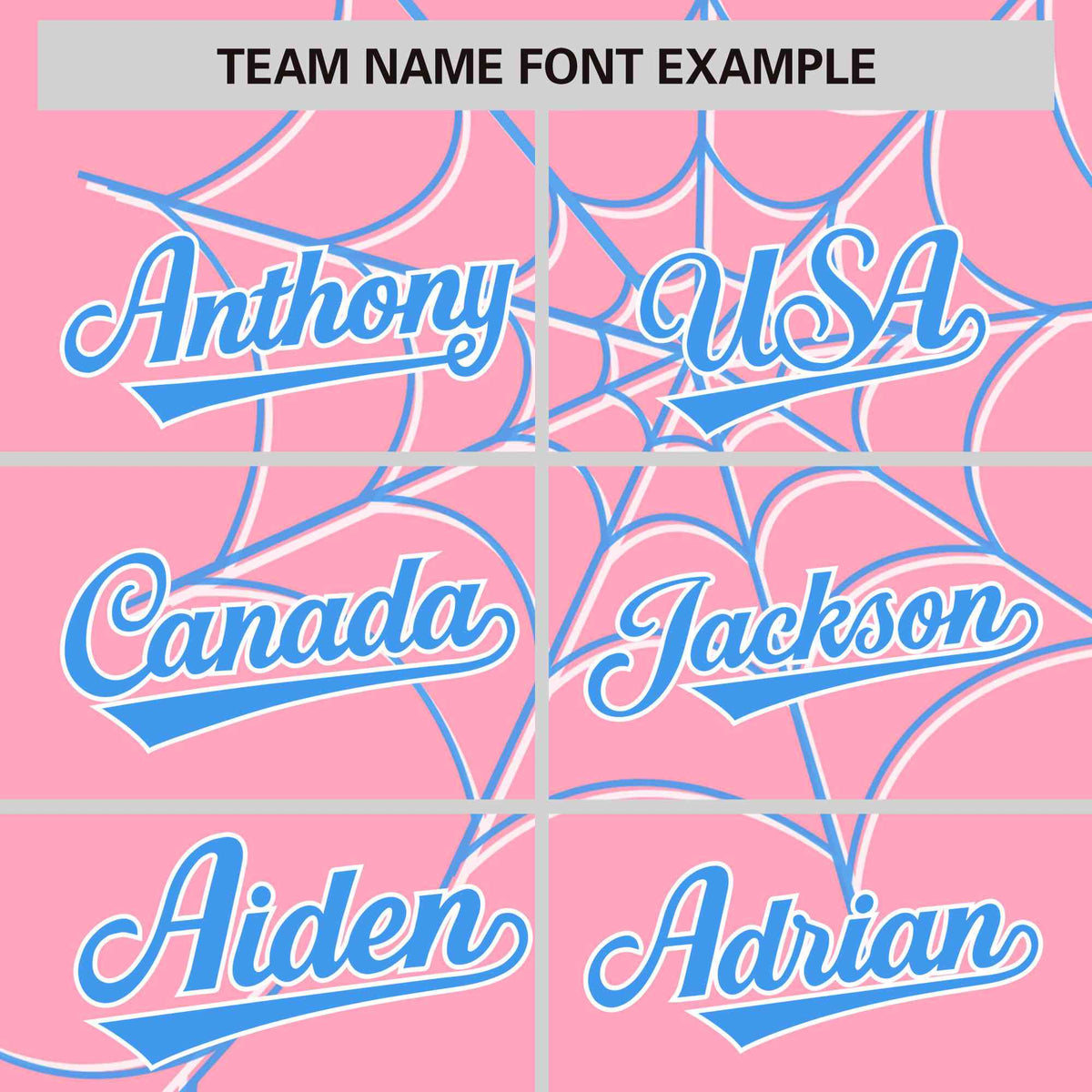 Custom Light Pink-Powder Blue Spider Web Pattern Raglan Sleeves Authentic Baseball Jersey | KXKSHOP