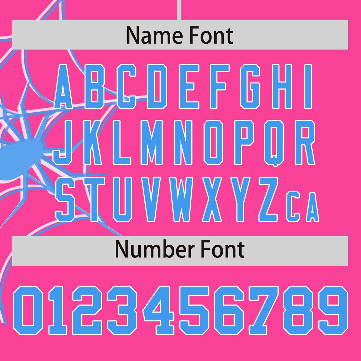 Custom Pink-Powder Blue Spider Web Pattern Raglan Sleeves Authentic Baseball Jersey | KXKSHOP