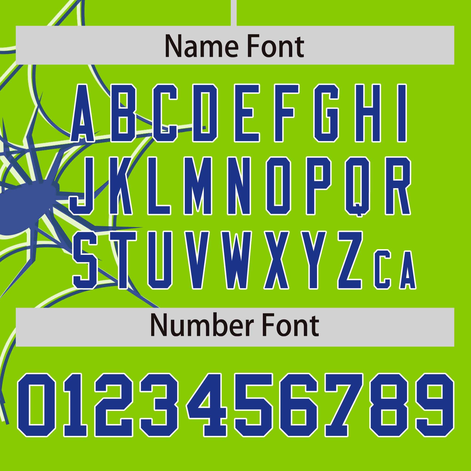 Custom Neon Green-Royal Spider Web Pattern Raglan Sleeves Authentic Baseball Jersey | KXKSHOP