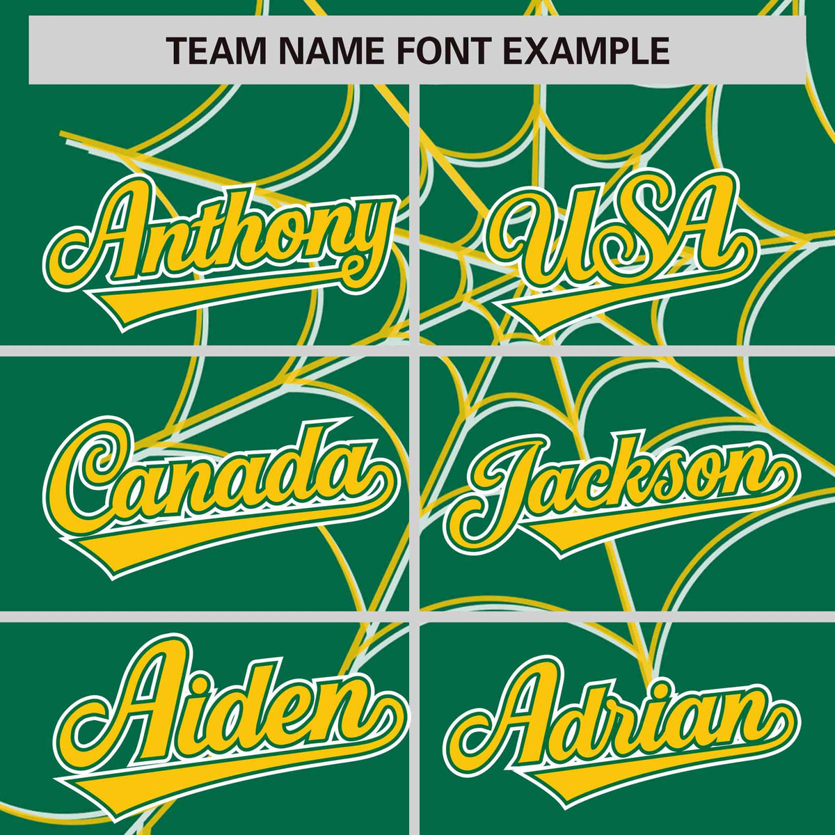 Custom Kelly Green-Gold Spider Web Pattern Raglan Sleeves Authentic Baseball Jersey | KXKSHOP