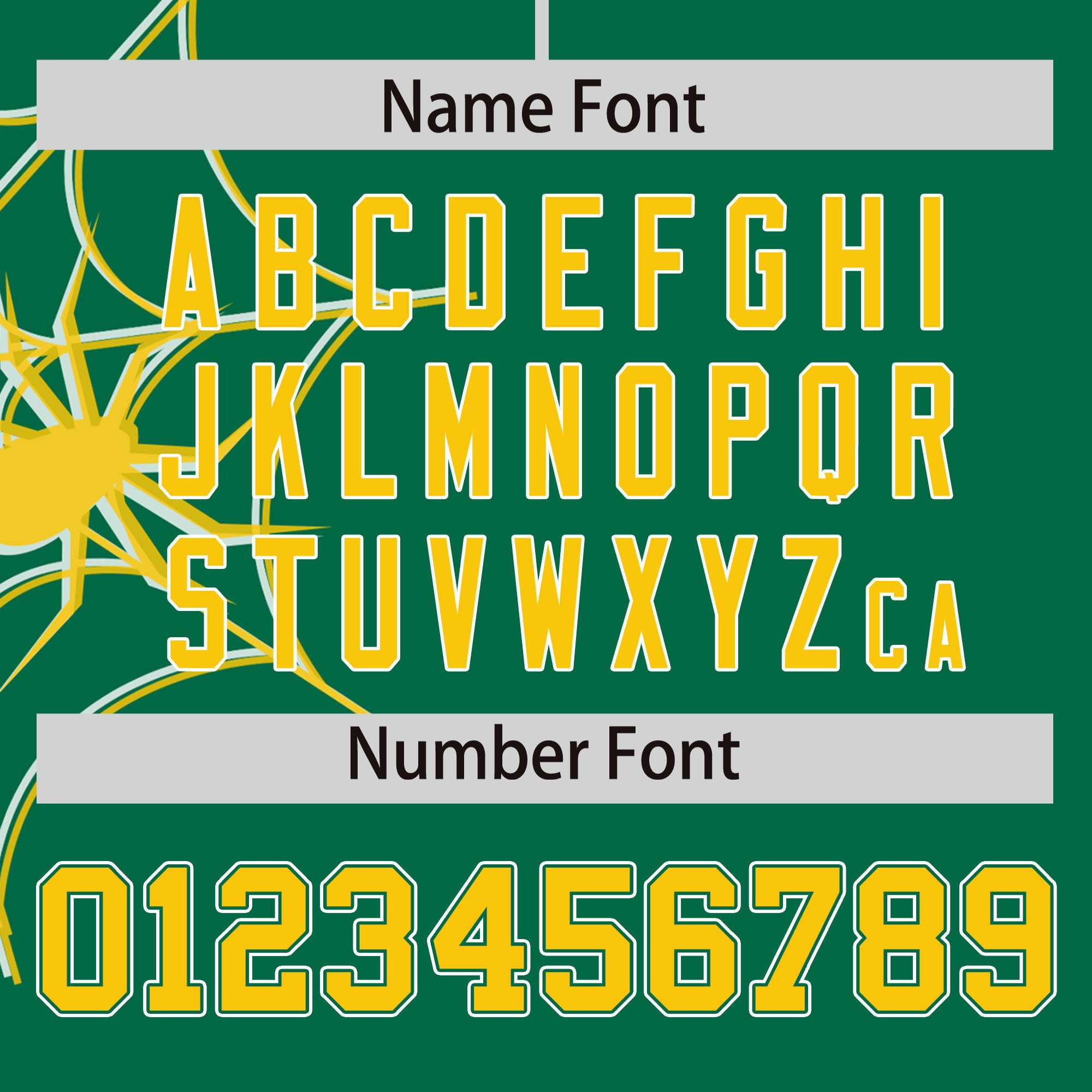 Custom Kelly Green-Gold Spider Web Pattern Raglan Sleeves Authentic Baseball Jersey | KXKSHOP