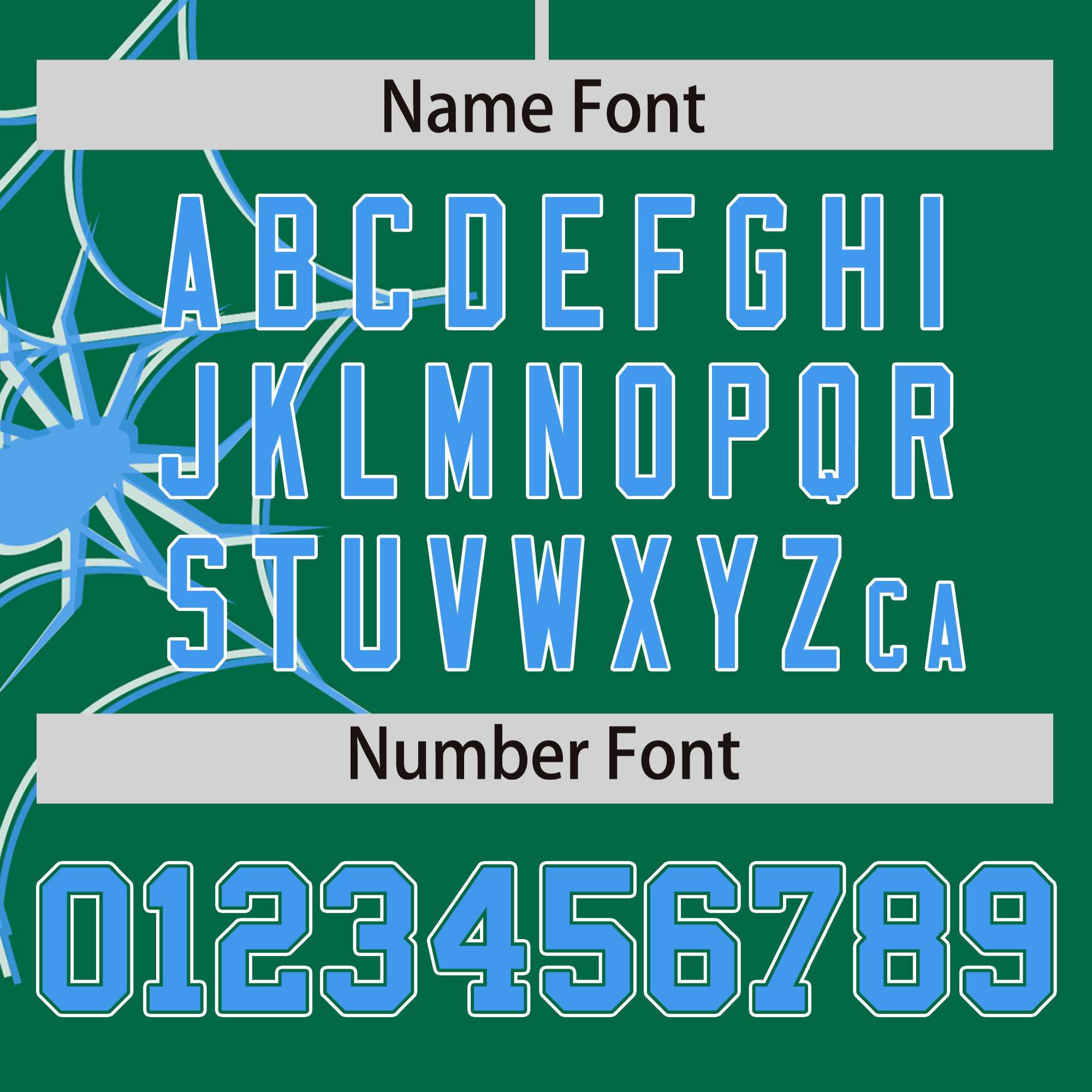 Custom Kelly Green-Powder Blue Spider Web Pattern Raglan Sleeves Authentic Baseball Jersey | KXKSHOP