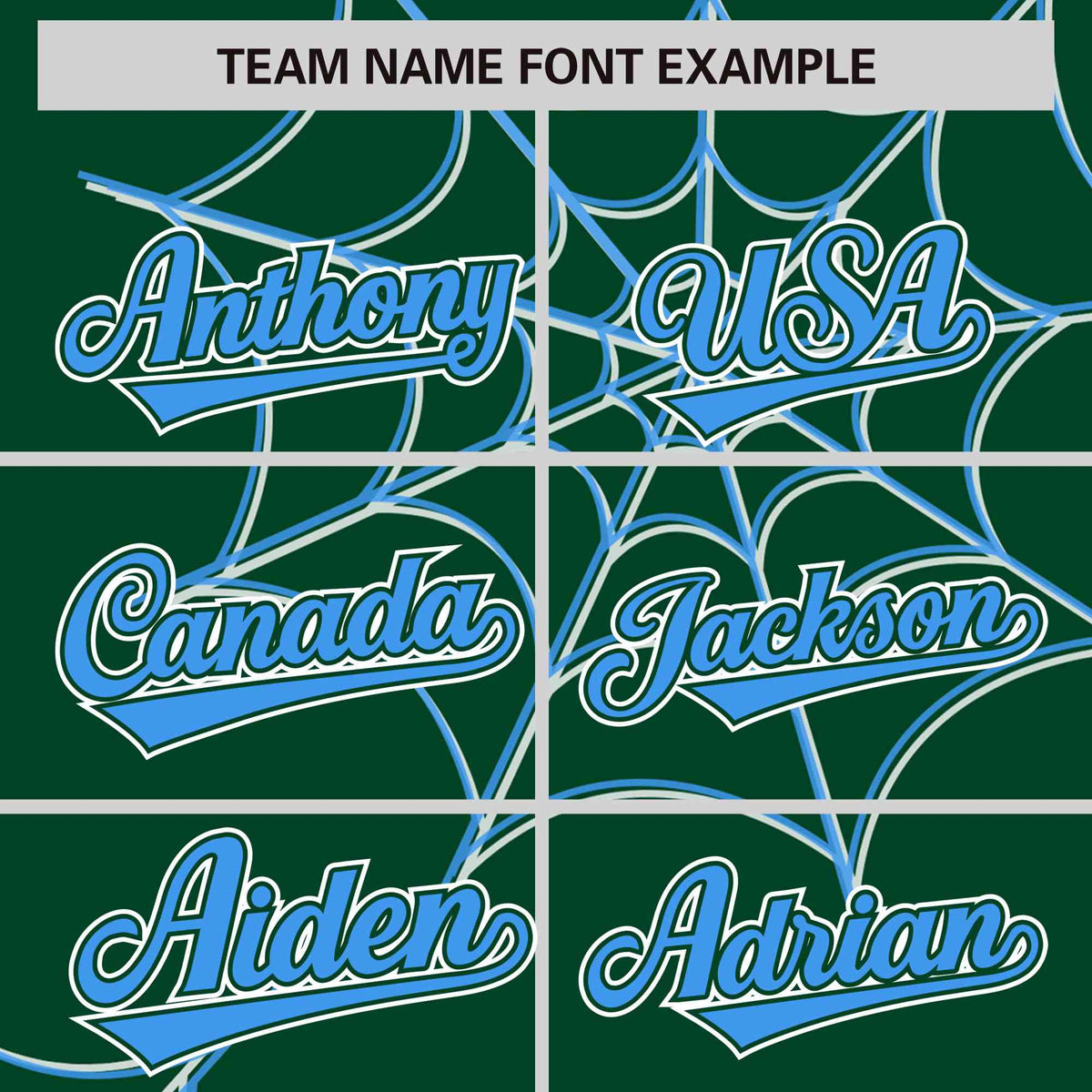 Custom Green-Powder Blue Spider Web Pattern Raglan Sleeves Authentic Baseball Jersey | KXKSHOP