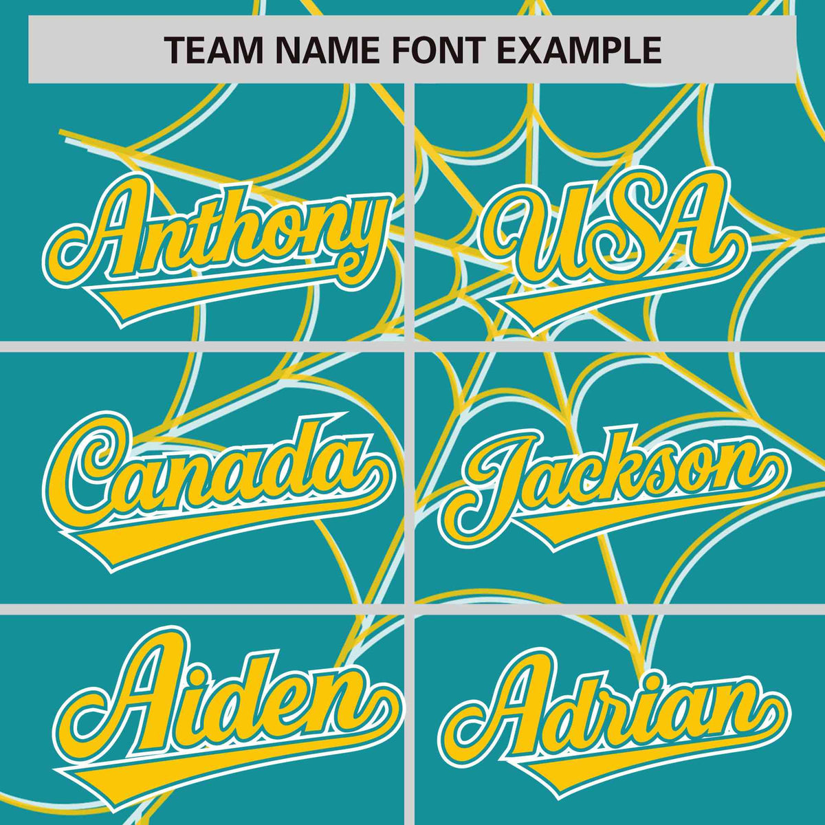 Custom Aqua-Gold Spider Web Pattern Raglan Sleeves Authentic Baseball Jersey | KXKSHOP