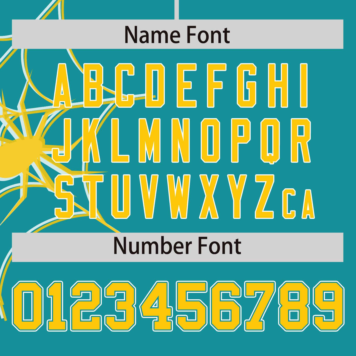 Custom Aqua-Gold Spider Web Pattern Raglan Sleeves Authentic Baseball Jersey | KXKSHOP