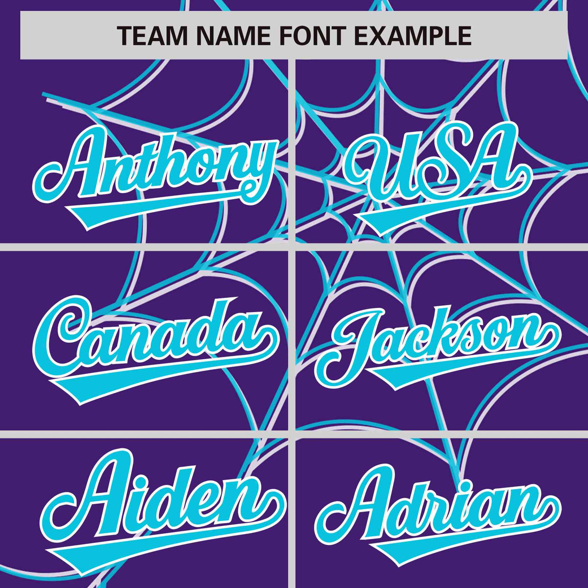 Custom Purple-Sky Blue Spider Web Pattern Raglan Sleeves Authentic Baseball Jersey | KXKSHOP