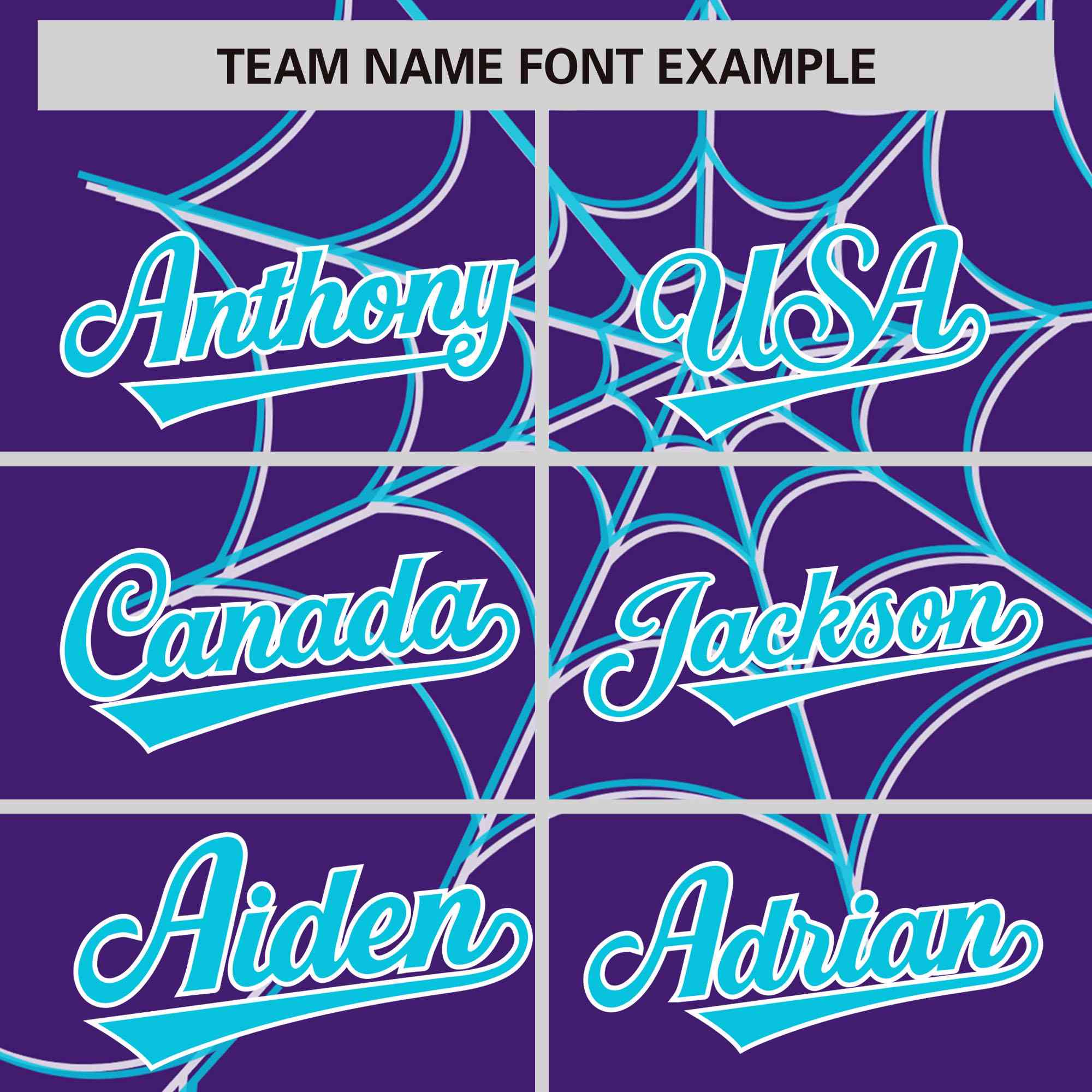 Custom Purple-Sky Blue Spider Web Pattern Raglan Sleeves Authentic Baseball Jersey | KXKSHOP