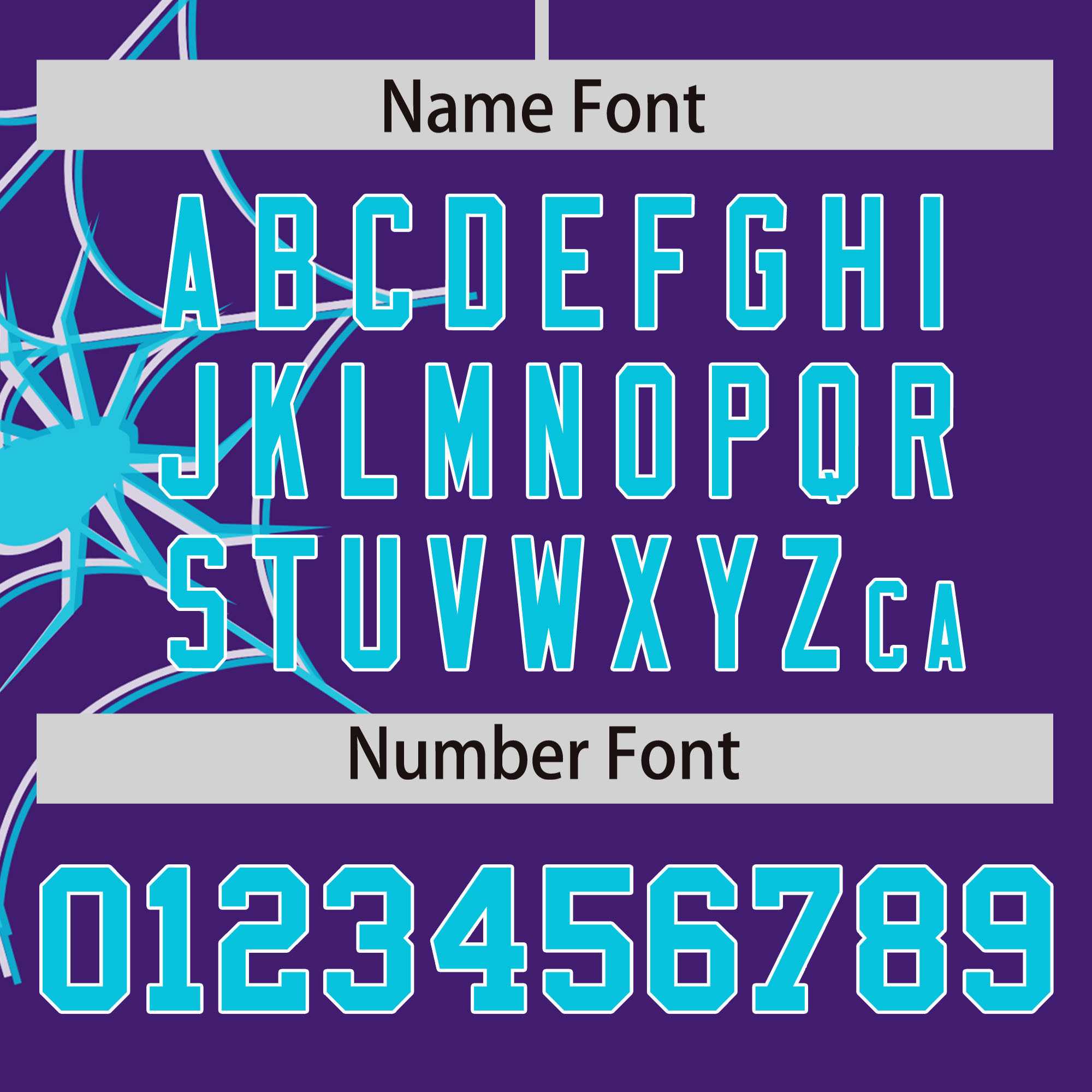 Custom Purple-Sky Blue Spider Web Pattern Raglan Sleeves Authentic Baseball Jersey | KXKSHOP