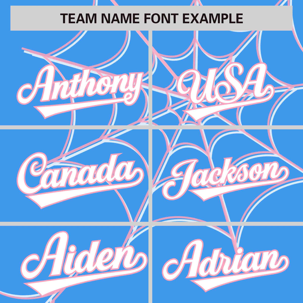 Custom Powder Blue-Light Pink Spider Web Pattern Raglan Sleeves Authentic Baseball Jersey | KXKSHOP