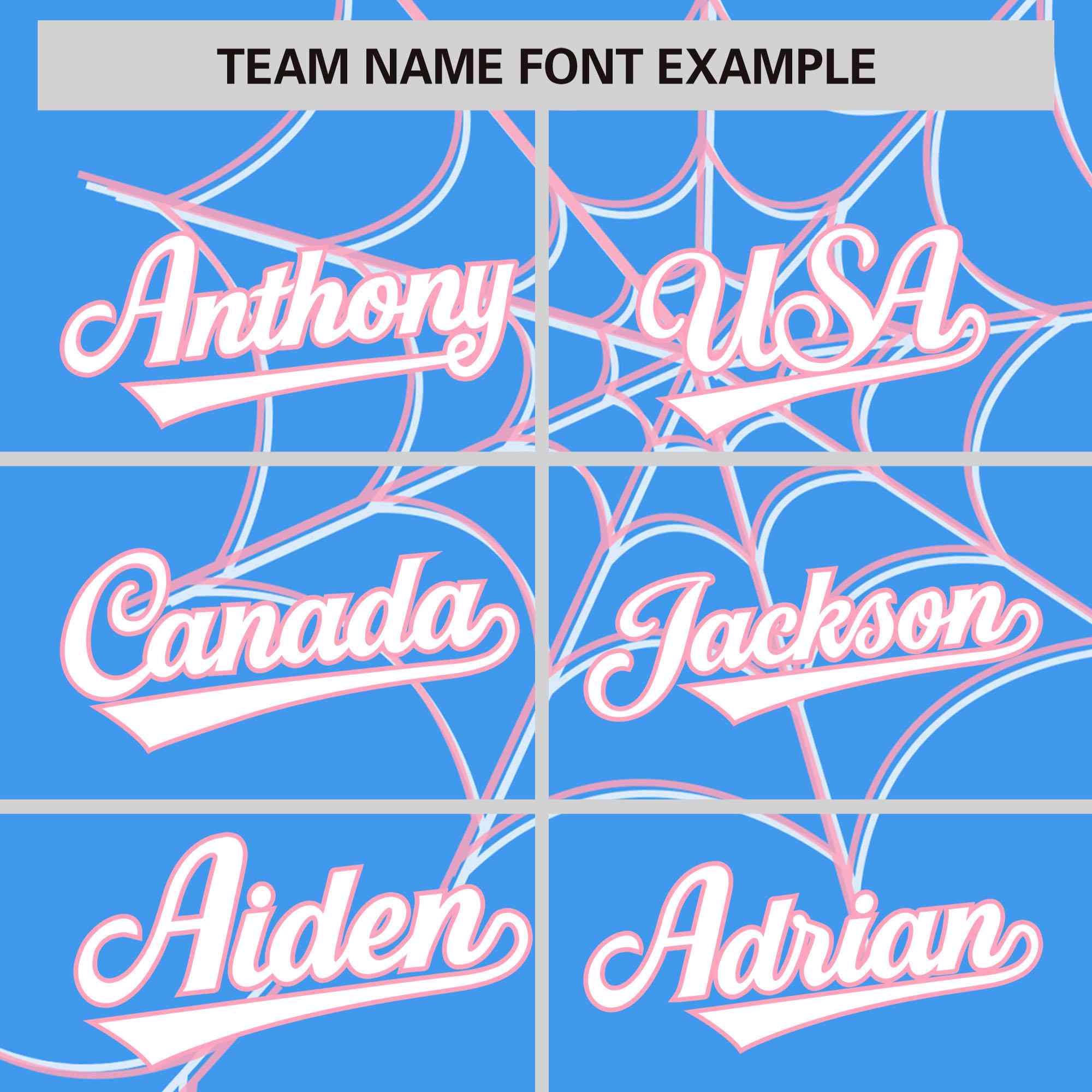 Custom Powder Blue-Light Pink Spider Web Pattern Raglan Sleeves Authentic Baseball Jersey | KXKSHOP