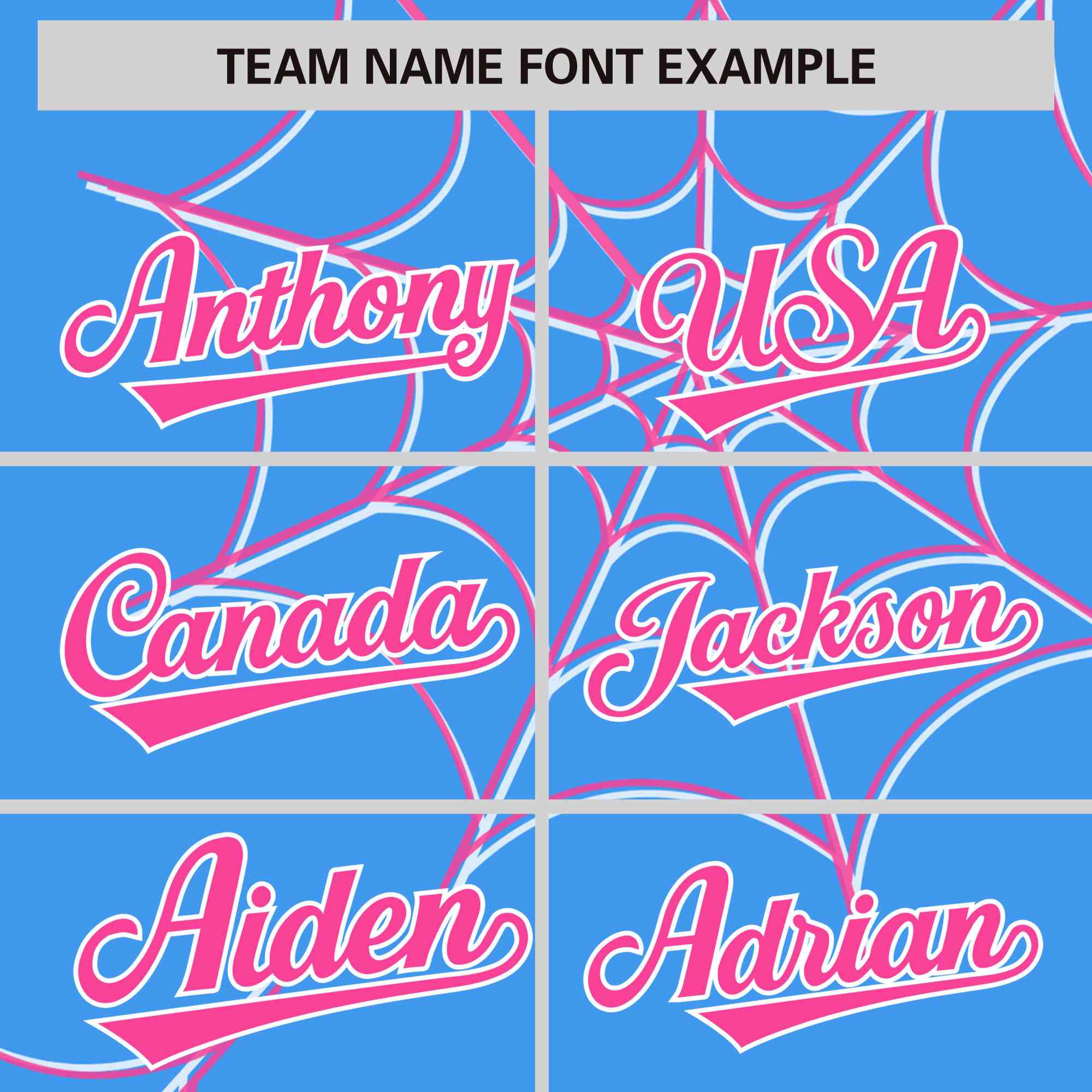 Custom Powder Blue-Pink Spider Web Pattern Raglan Sleeves Authentic Baseball Jersey | KXKSHOP