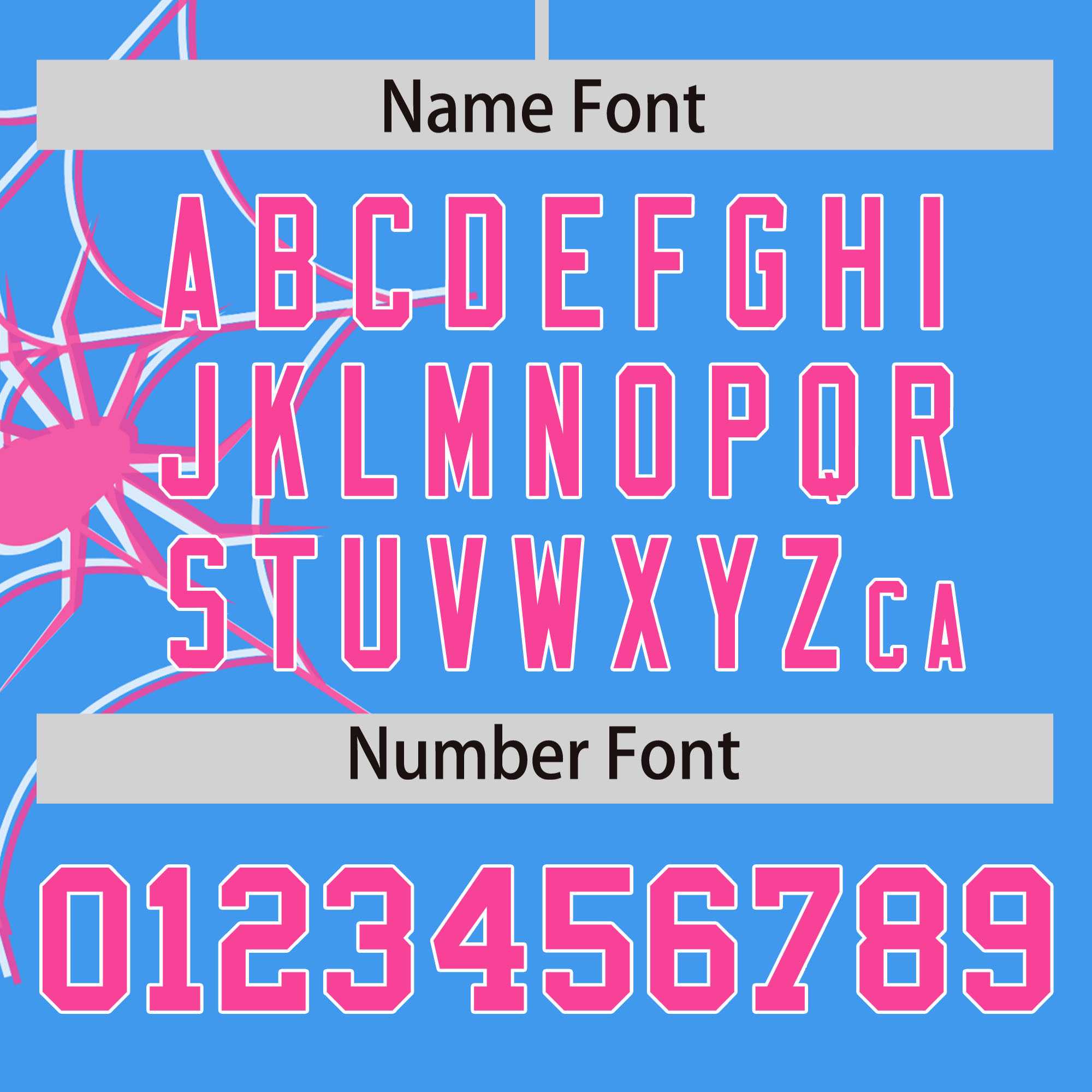 Custom Powder Blue-Pink Spider Web Pattern Raglan Sleeves Authentic Baseball Jersey | KXKSHOP