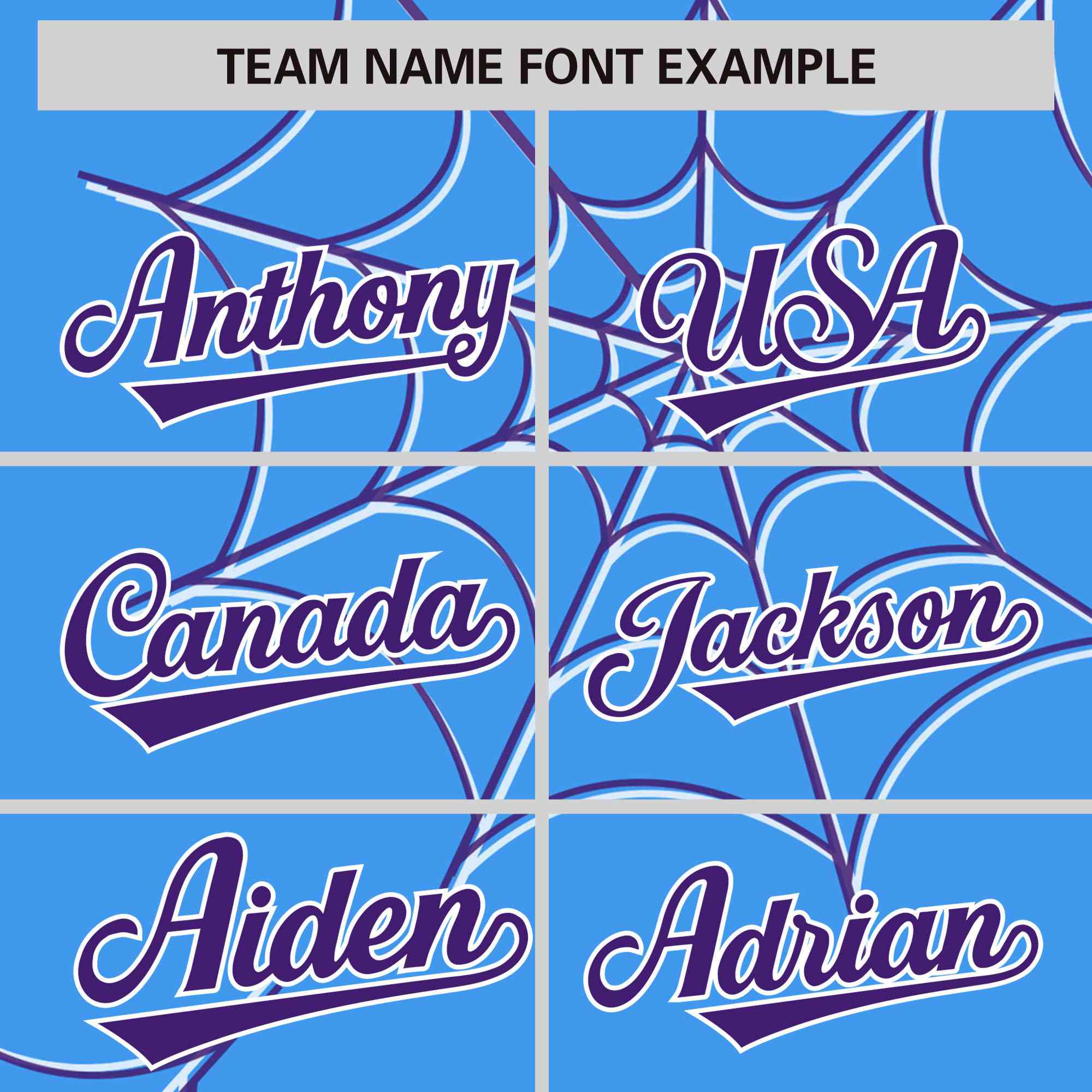 Custom Powder Blue-Purple Spider Web Pattern Raglan Sleeves Authentic Baseball Jersey | KXKSHOP