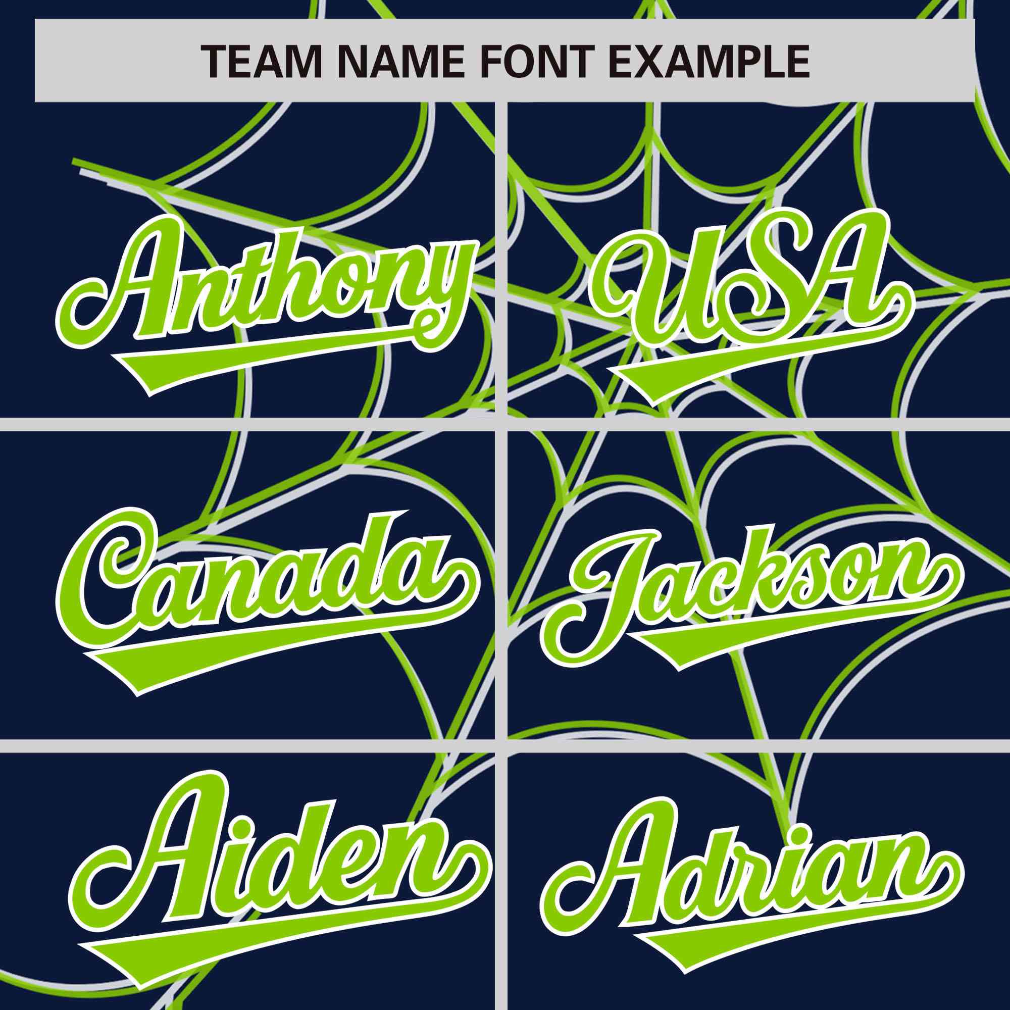 Custom Navy-Neon Green Spider Web Pattern Raglan Sleeves Authentic Baseball Jersey | KXKSHOP