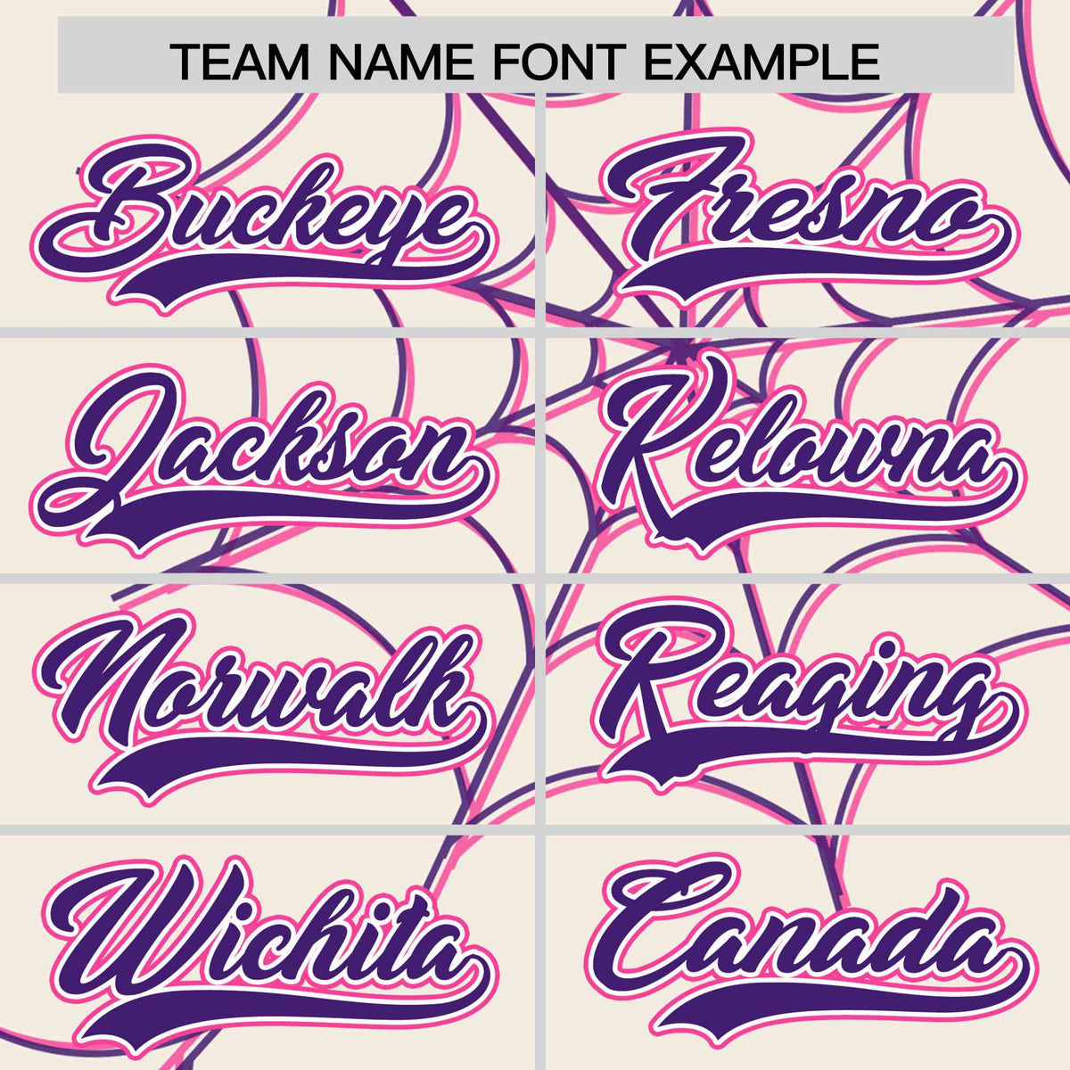 Custom Cream-Purple Spider Web Pattern Raglan Sleeves Authentic Baseball Jersey | KXKSHOP