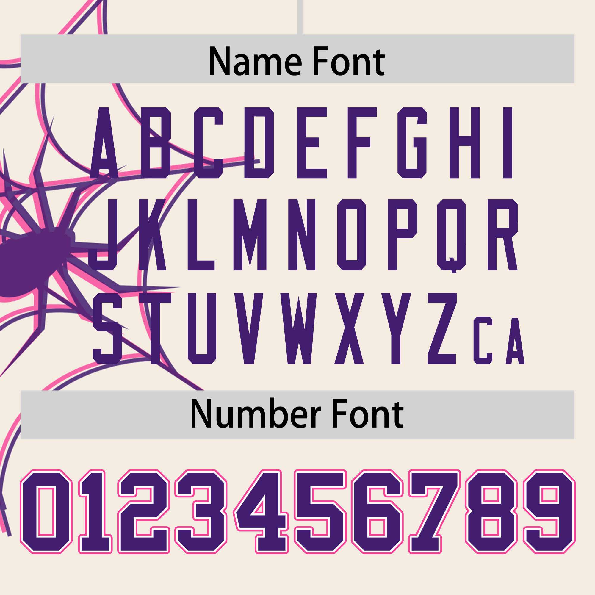 Custom Cream-Purple Spider Web Pattern Raglan Sleeves Authentic Baseball Jersey | KXKSHOP