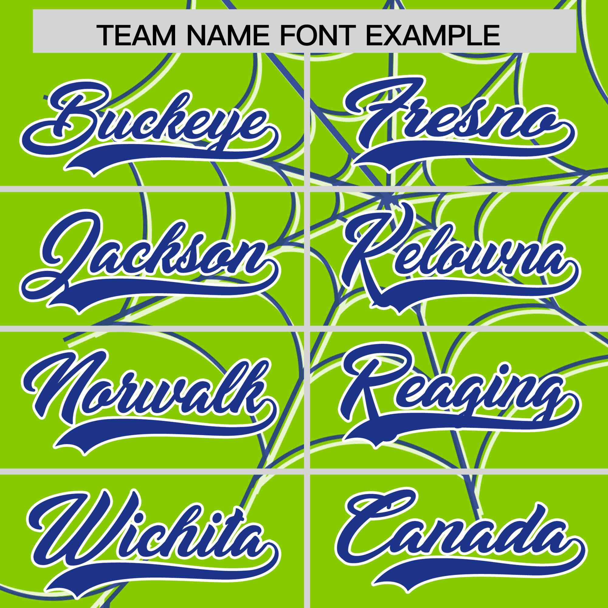 Custom Neon Green-Royal Spider Web Pattern Raglan Sleeves Authentic Baseball Jersey | KXKSHOP