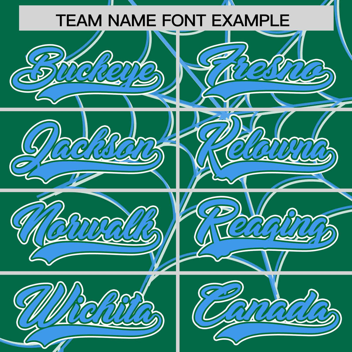 Custom Kelly Green-Powder Blue Spider Web Pattern Raglan Sleeves Authentic Baseball Jersey | KXKSHOP