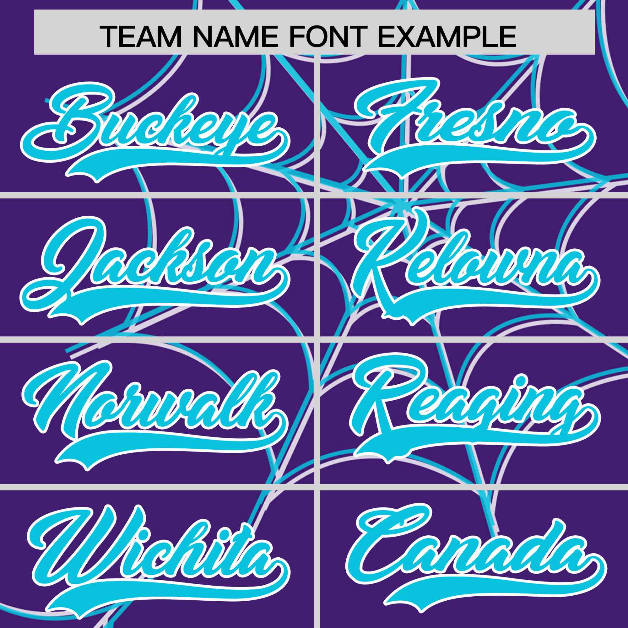 Custom Purple-Sky Blue Spider Web Pattern Raglan Sleeves Authentic Baseball Jersey | KXKSHOP