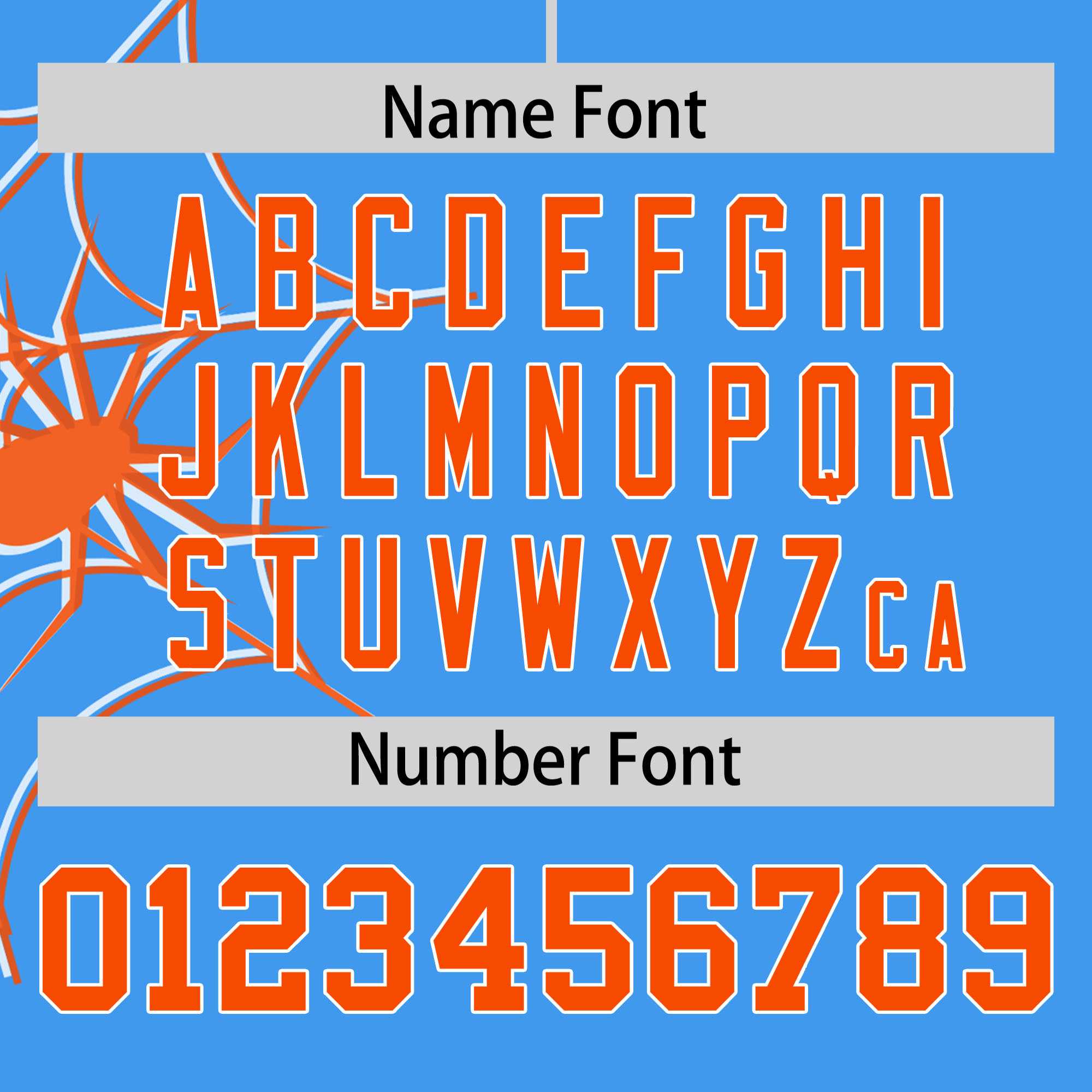 Custom Powder Blue-Orange Spider Web Pattern Raglan Sleeves Authentic Baseball Jersey | KXKSHOP