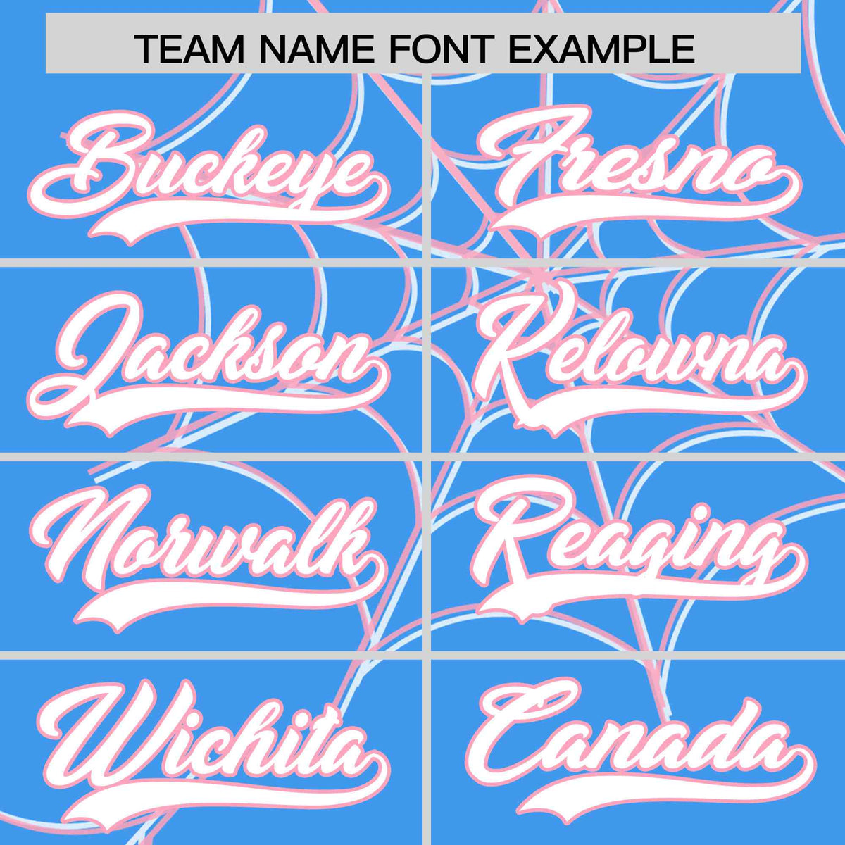 Custom Powder Blue-Light Pink Spider Web Pattern Raglan Sleeves Authentic Baseball Jersey | KXKSHOP