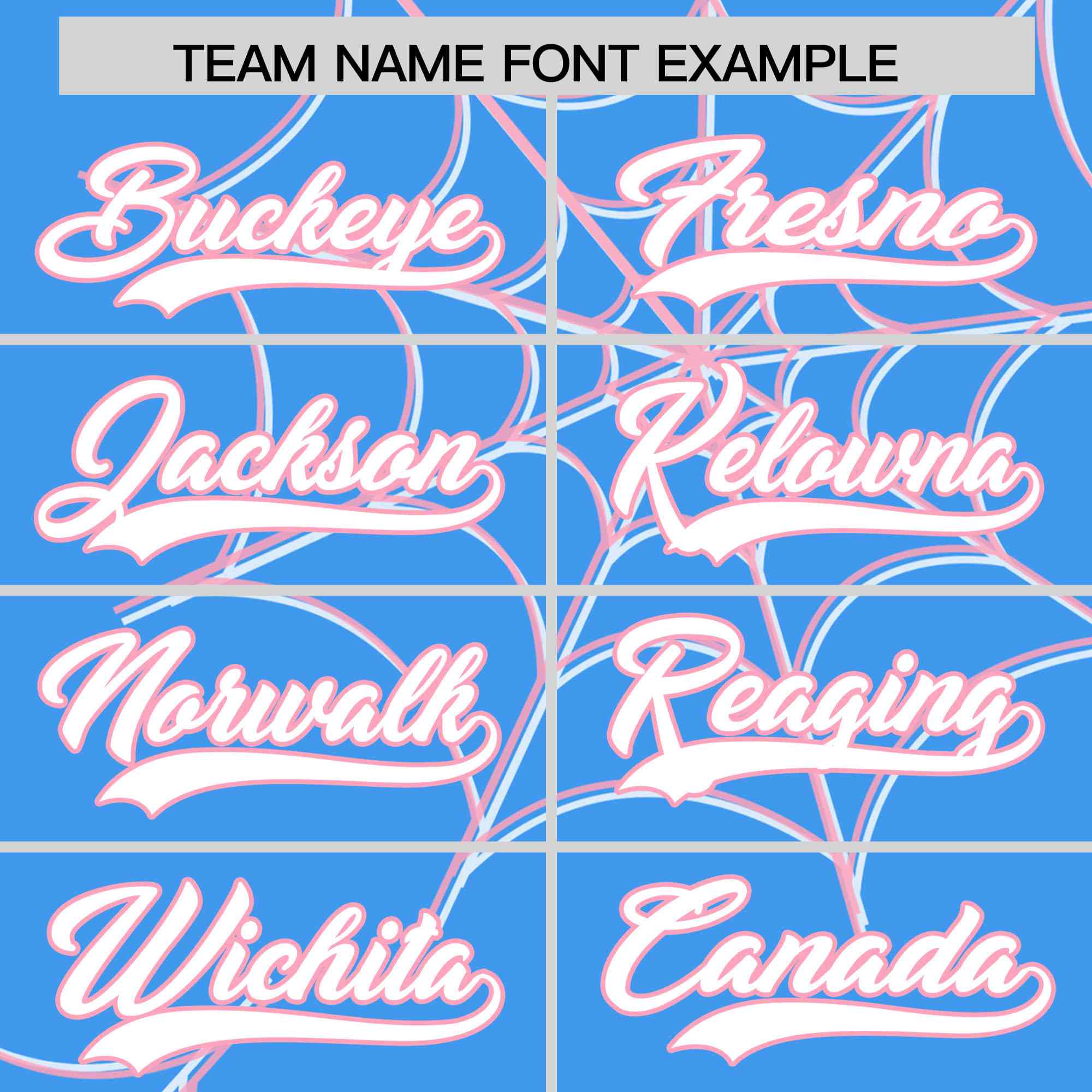 Custom Powder Blue-Light Pink Spider Web Pattern Raglan Sleeves Authentic Baseball Jersey | KXKSHOP