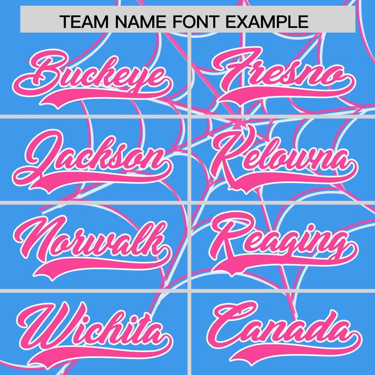 Custom Powder Blue-Pink Spider Web Pattern Raglan Sleeves Authentic Baseball Jersey | KXKSHOP