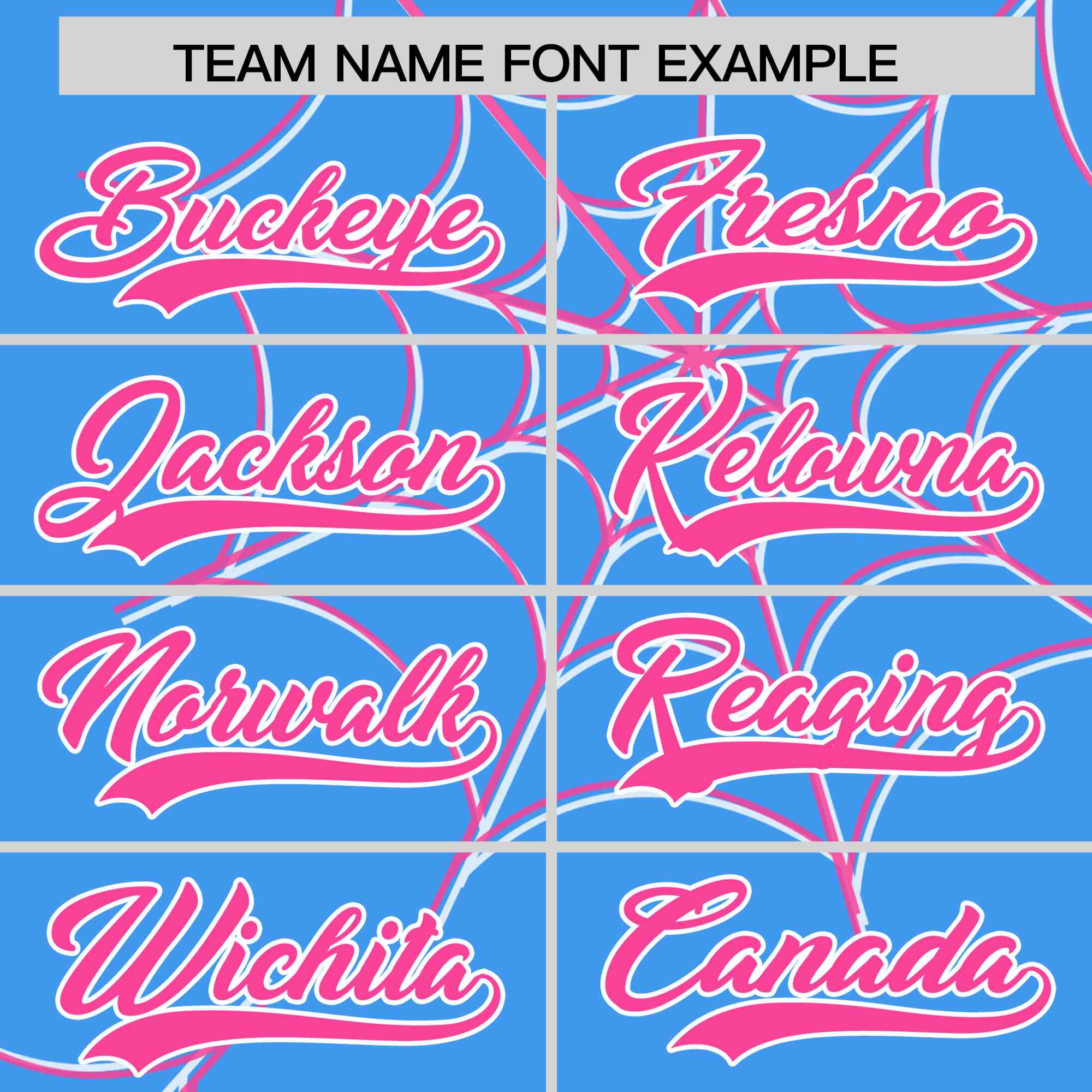 Custom Powder Blue-Pink Spider Web Pattern Raglan Sleeves Authentic Baseball Jersey | KXKSHOP