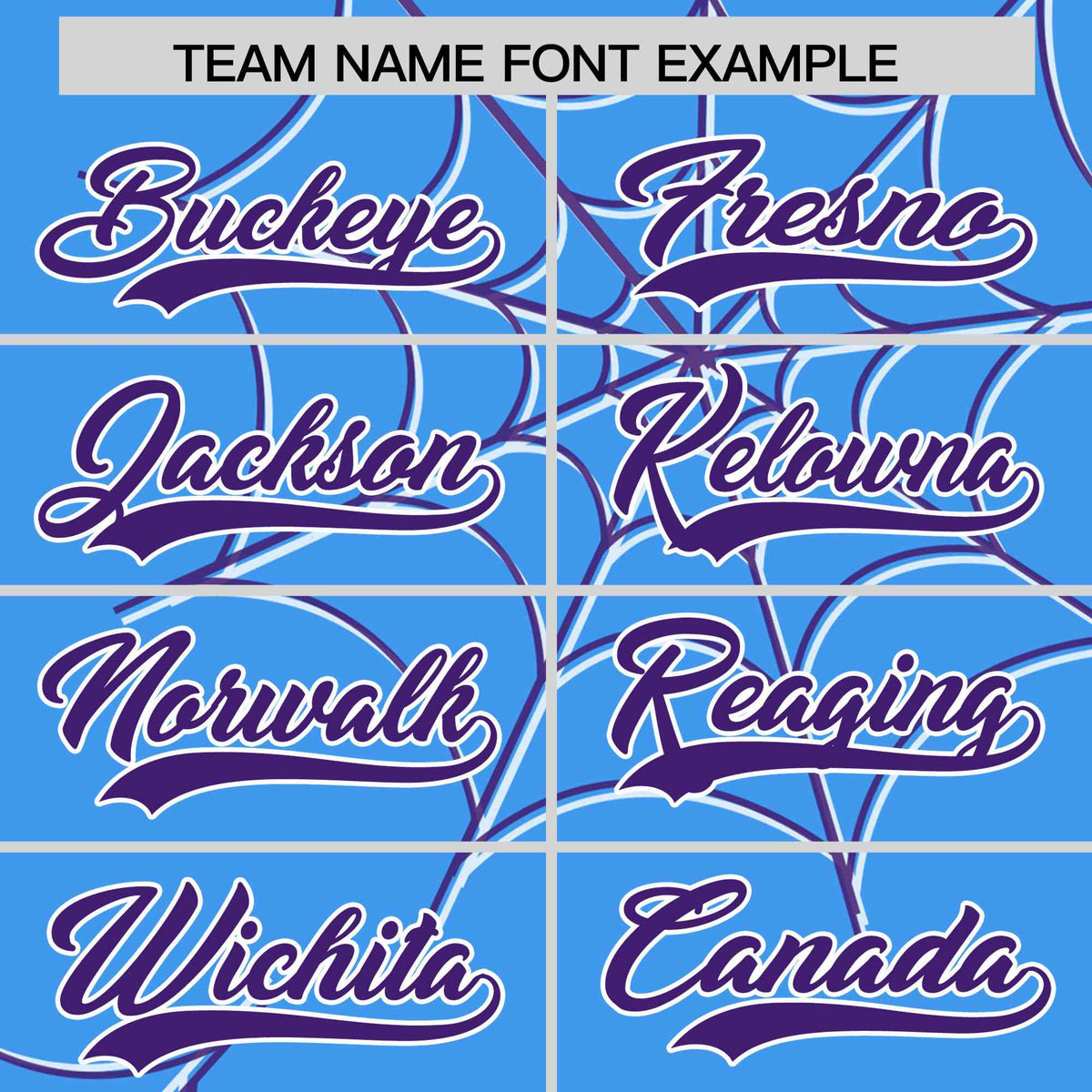 Custom Powder Blue-Purple Spider Web Pattern Raglan Sleeves Authentic Baseball Jersey | KXKSHOP